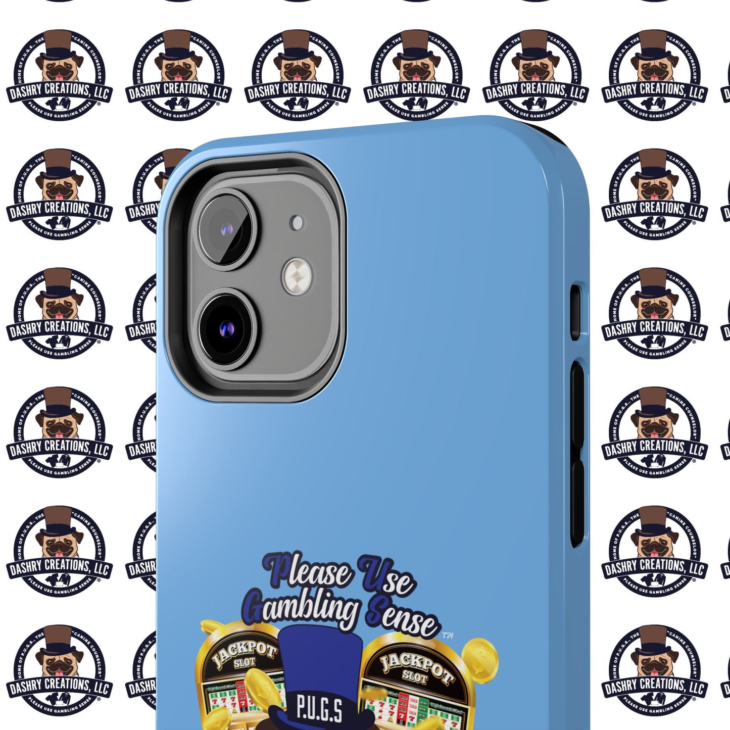 Slots “Everybody’s Got A System” Blue & Black Top Hat Tough Phone Cases