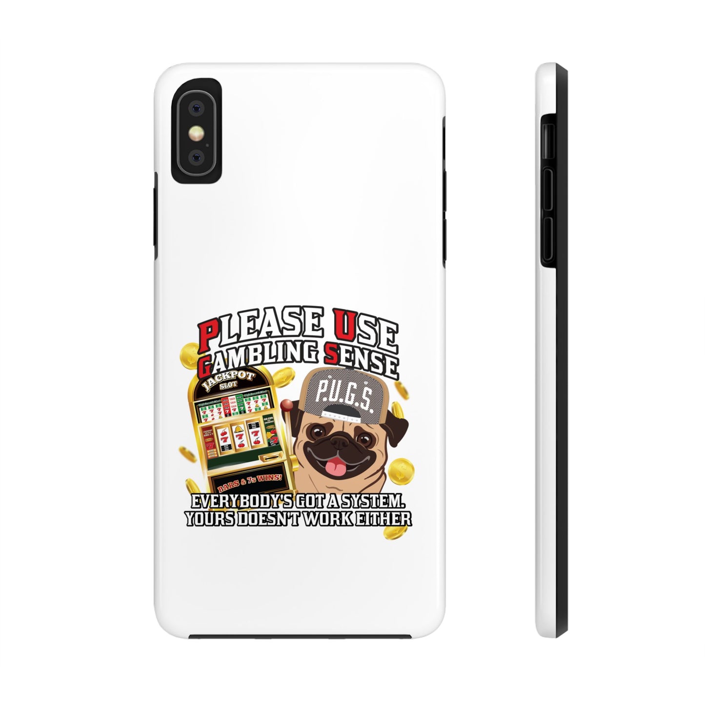 Slots “Everybody’s Got A System” Tan & White Backwards Baseball Cap Tough Phone Cases