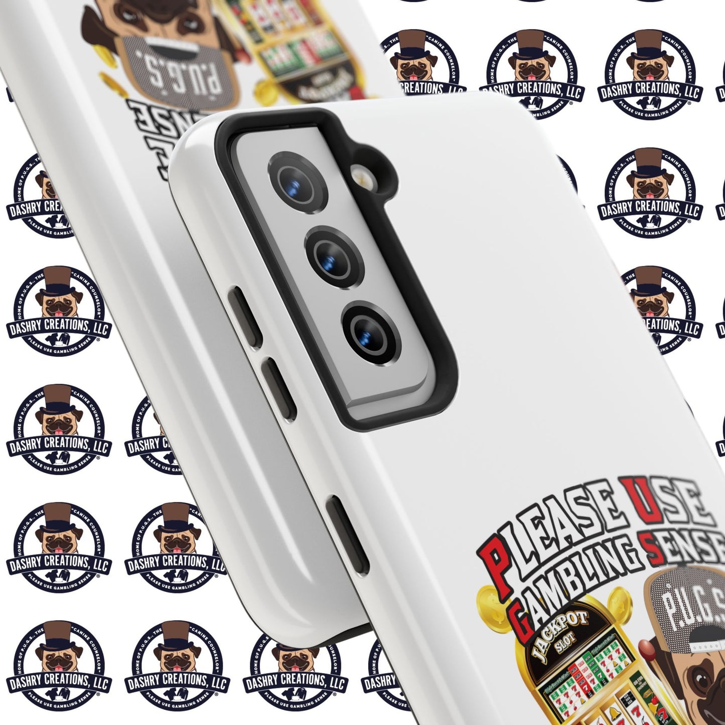 Slots “Everybody’s Got A System” Tan & White Backwards Baseball Cap Tough Phone Cases