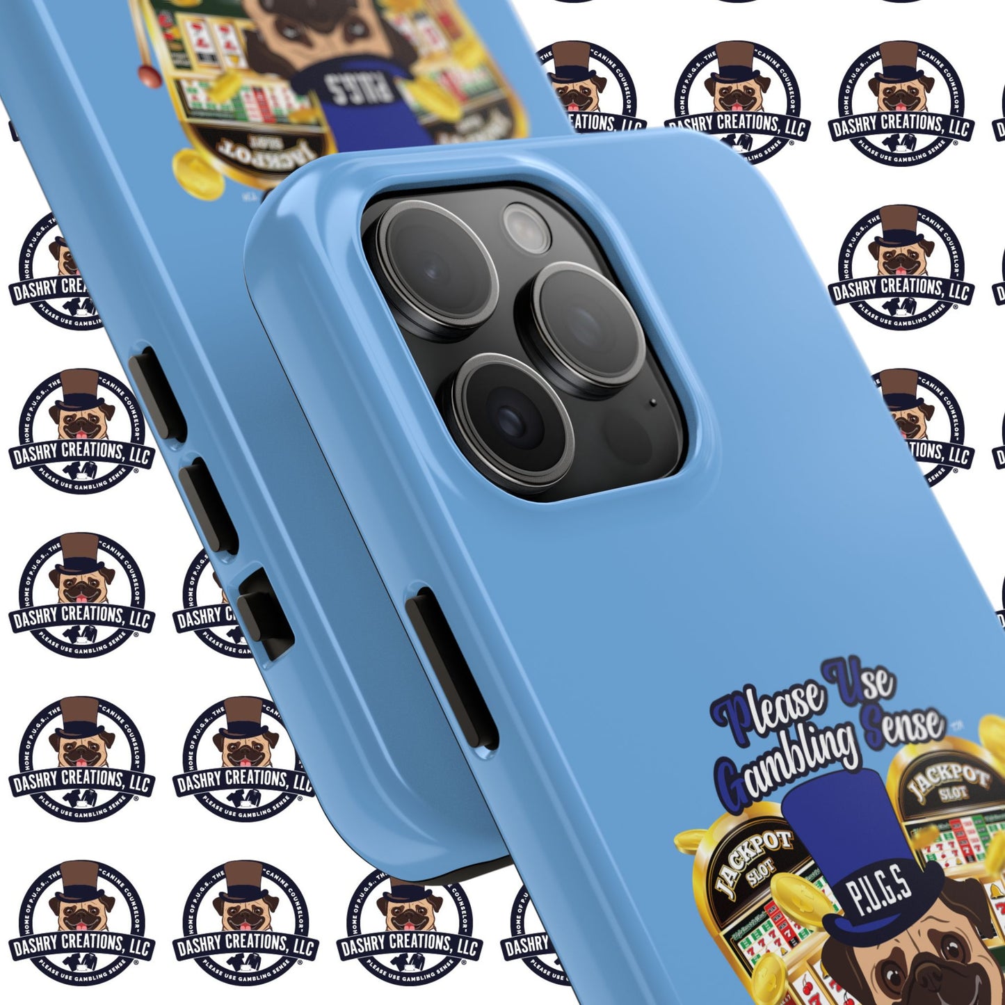 Slots “Everybody’s Got A System” Blue & Black Top Hat Tough Phone Cases