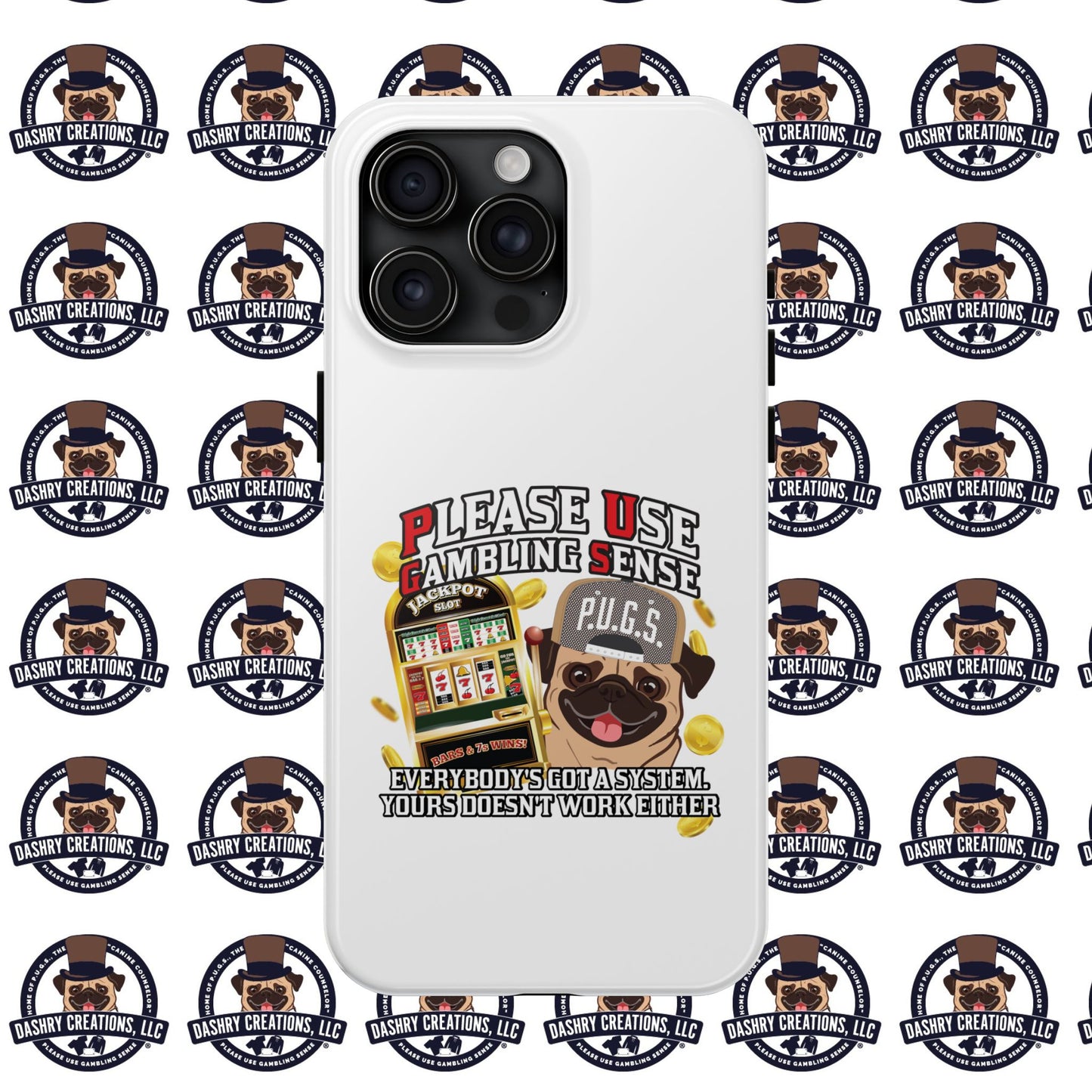 Slots “Everybody’s Got A System” Tan & White Backwards Baseball Cap Tough Phone Cases