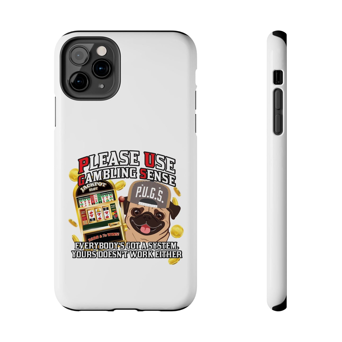 Slots “Everybody’s Got A System” Tan & White Backwards Baseball Cap Tough Phone Cases