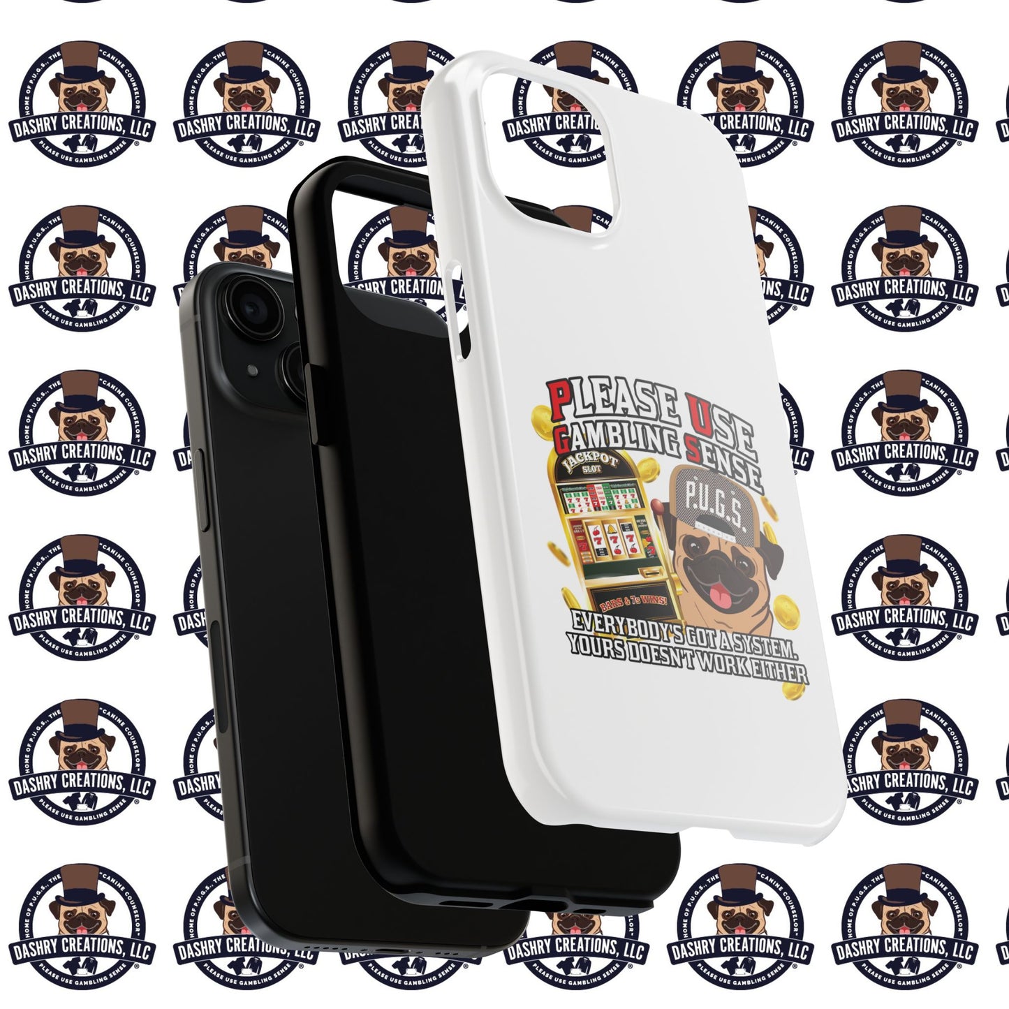 Slots “Everybody’s Got A System” Tan & White Backwards Baseball Cap Tough Phone Cases