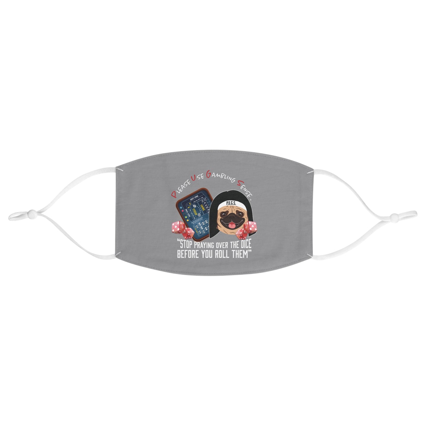 Craps “Praying Over Dice” Nun’s Veil Fabric Face Mask