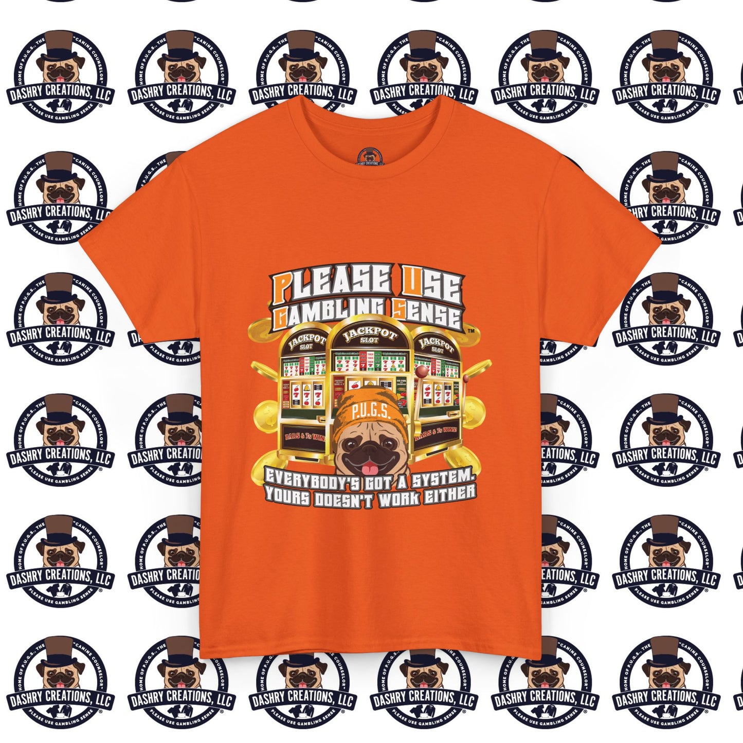 Slots “Everybody’s Got A System” Orange Wool Cap Unisex Heavy Cotton Tee