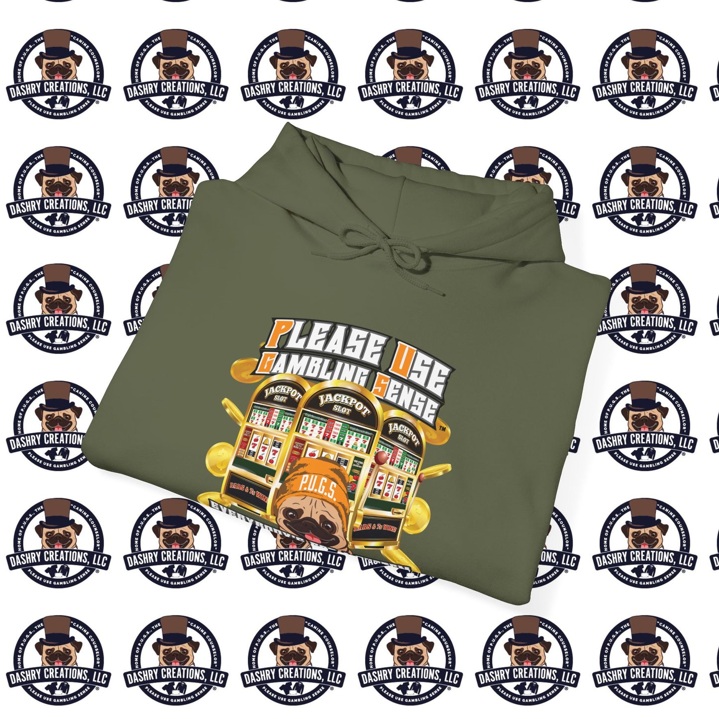 Slots “Everybody’s Got A System” Orange Wool Cap Unisex Heavy Blend™ Hooded Sweatshirt