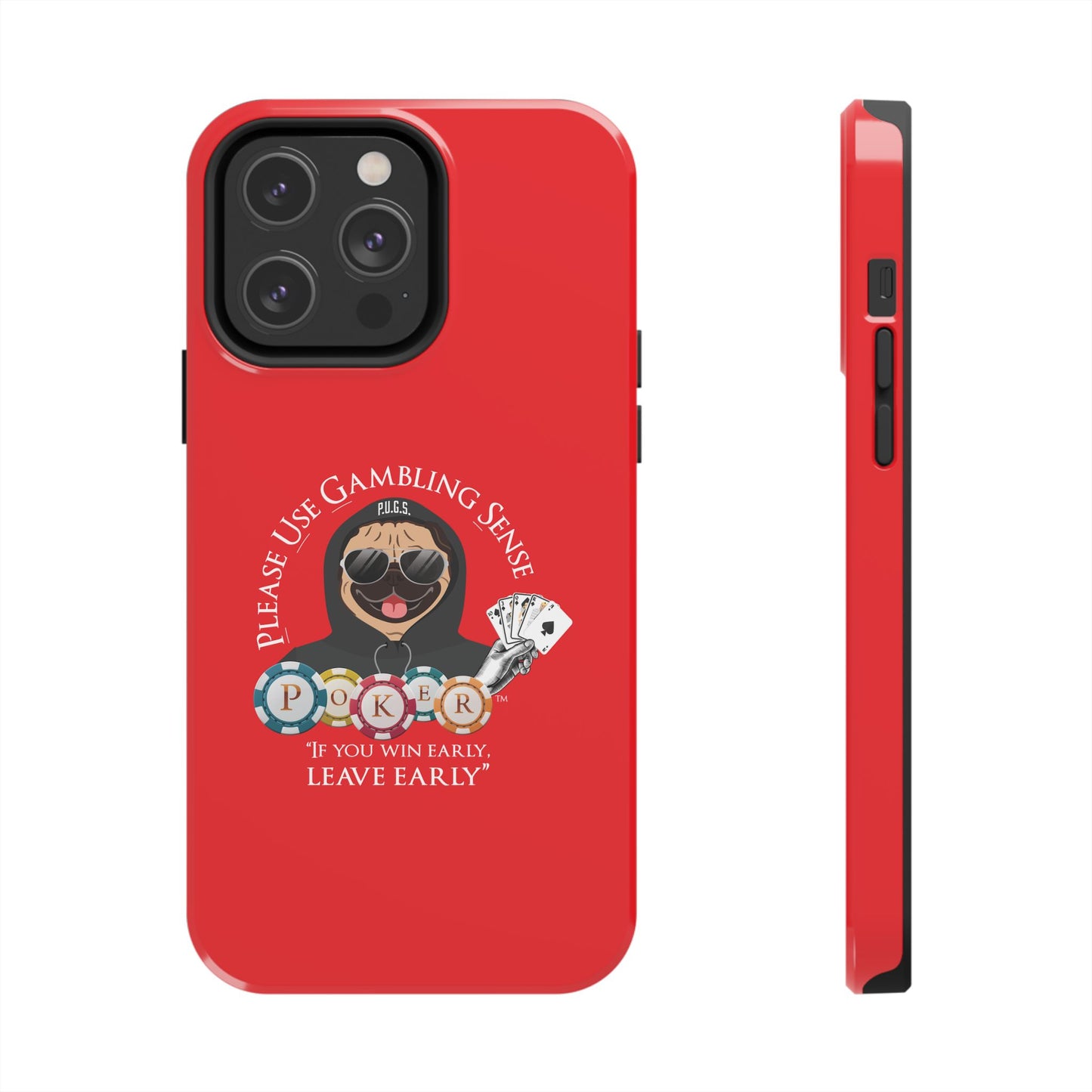 Poker “Win Early Leave” Early Black Hoodie Tough Phone Cases