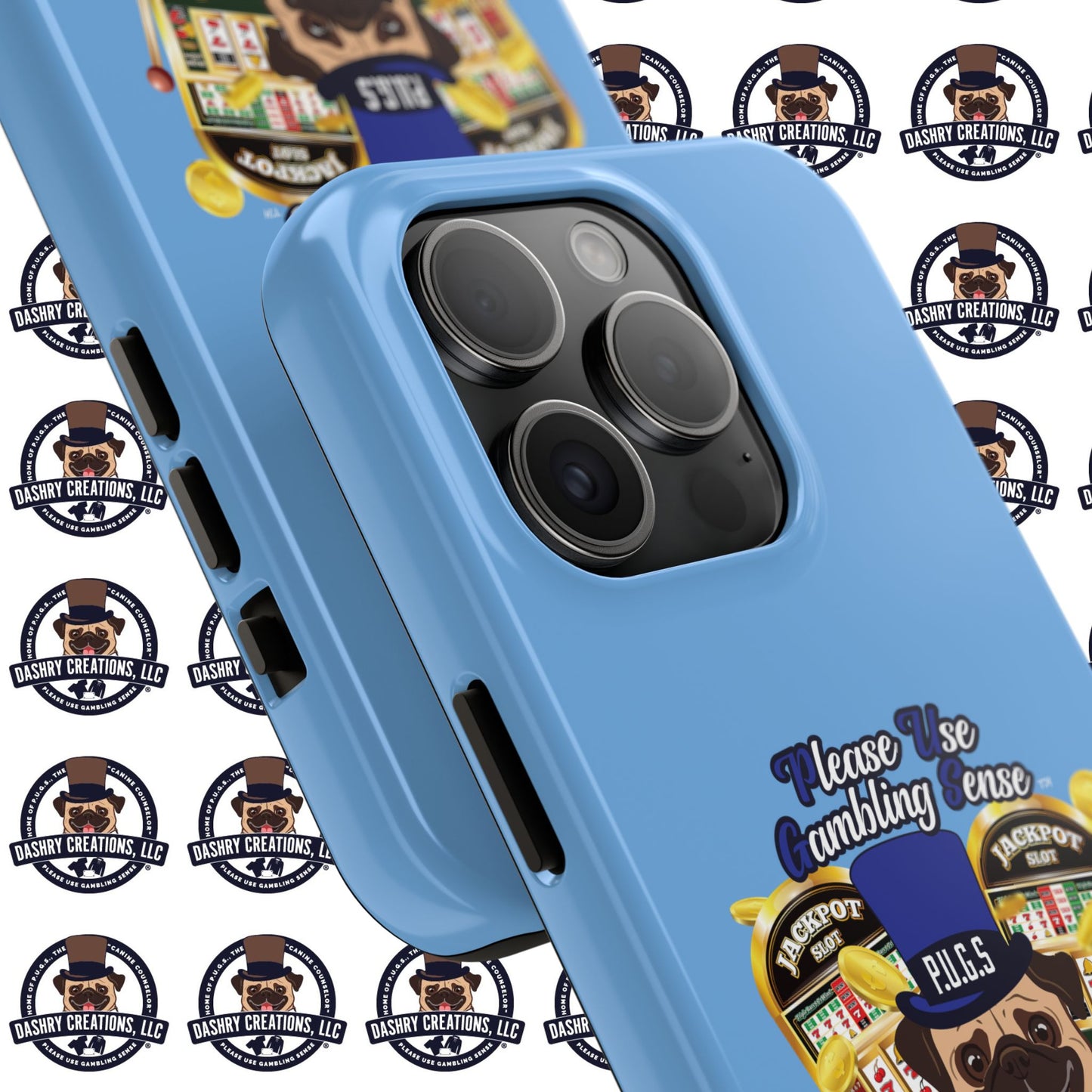 Slots “Everybody’s Got A System” Blue & Black Top Hat Tough Phone Cases