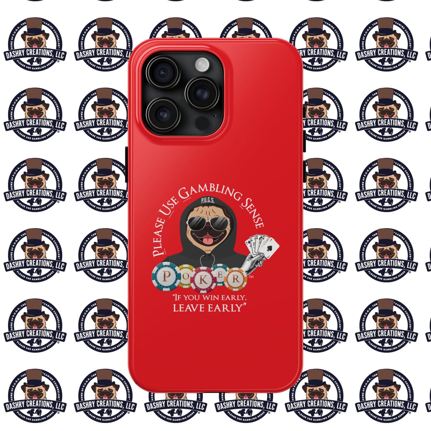 Poker “Win Early Leave” Early Black Hoodie Tough Phone Cases