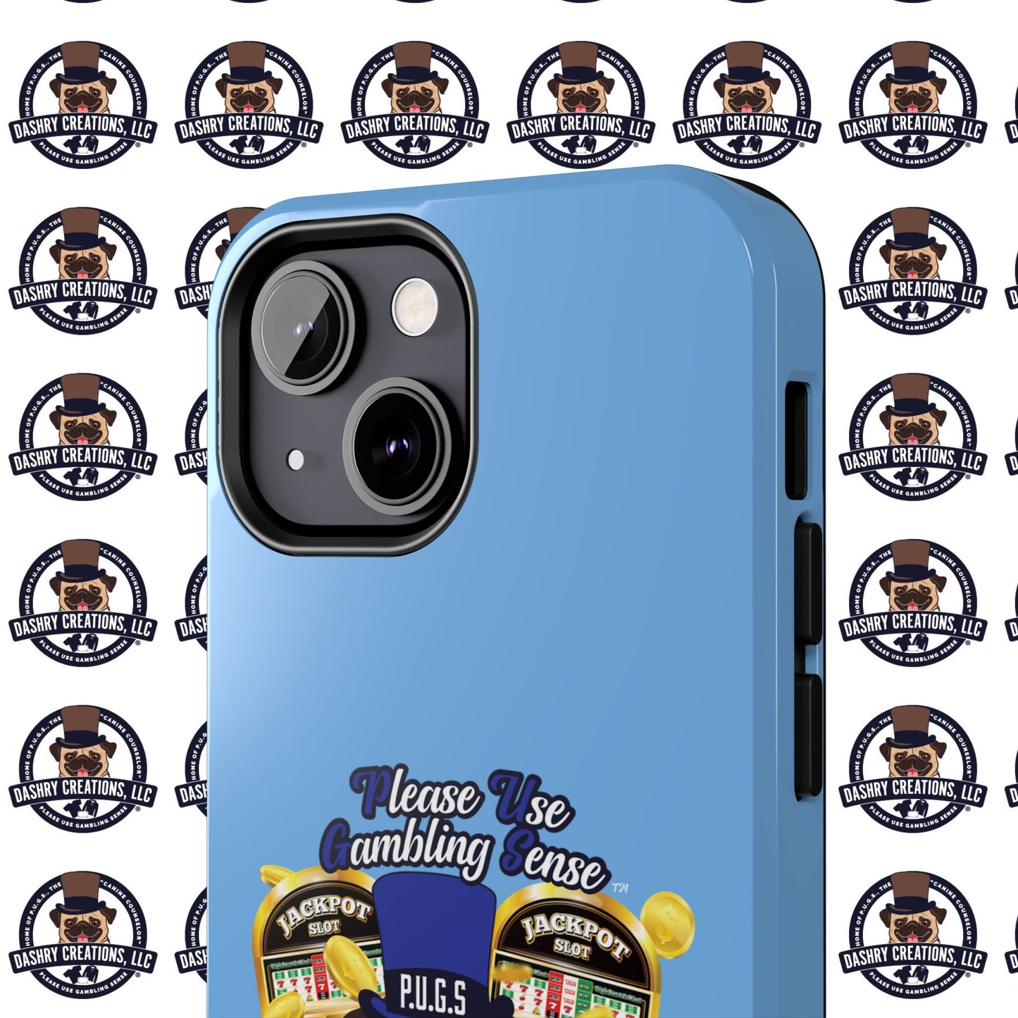 Slots “Everybody’s Got A System” Blue & Black Top Hat Tough Phone Cases