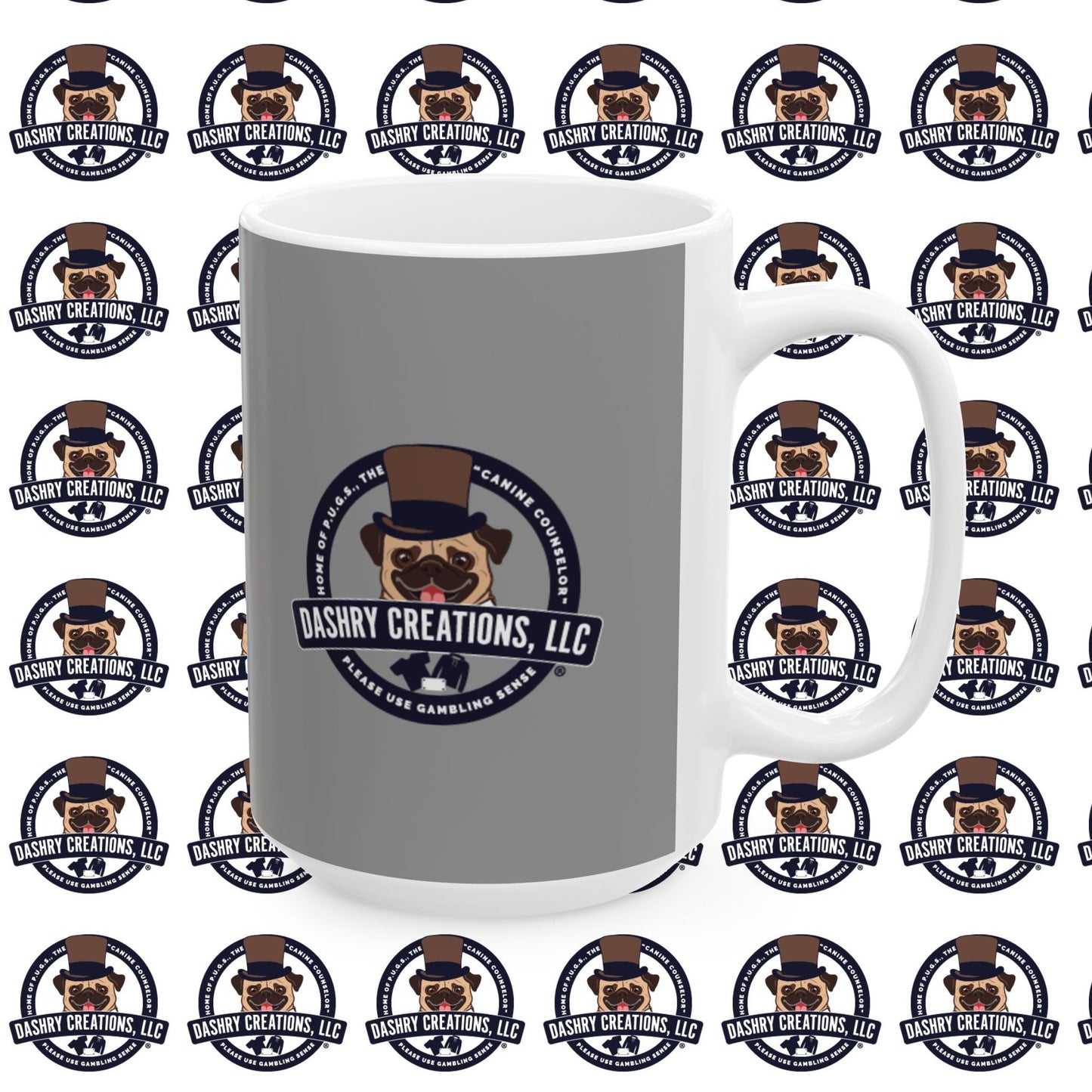 Craps “Praying Over Dice” Bishop’s Mitre Hat Ceramic Mug, (11oz, 15oz)