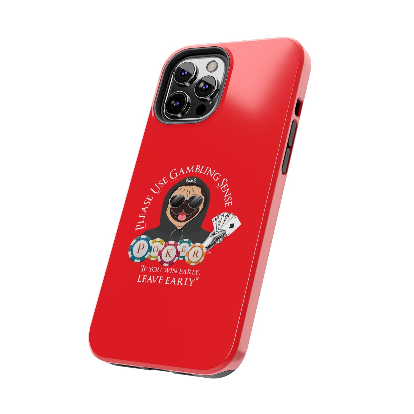 Poker “Win Early Leave” Early Black Hoodie Tough Phone Cases