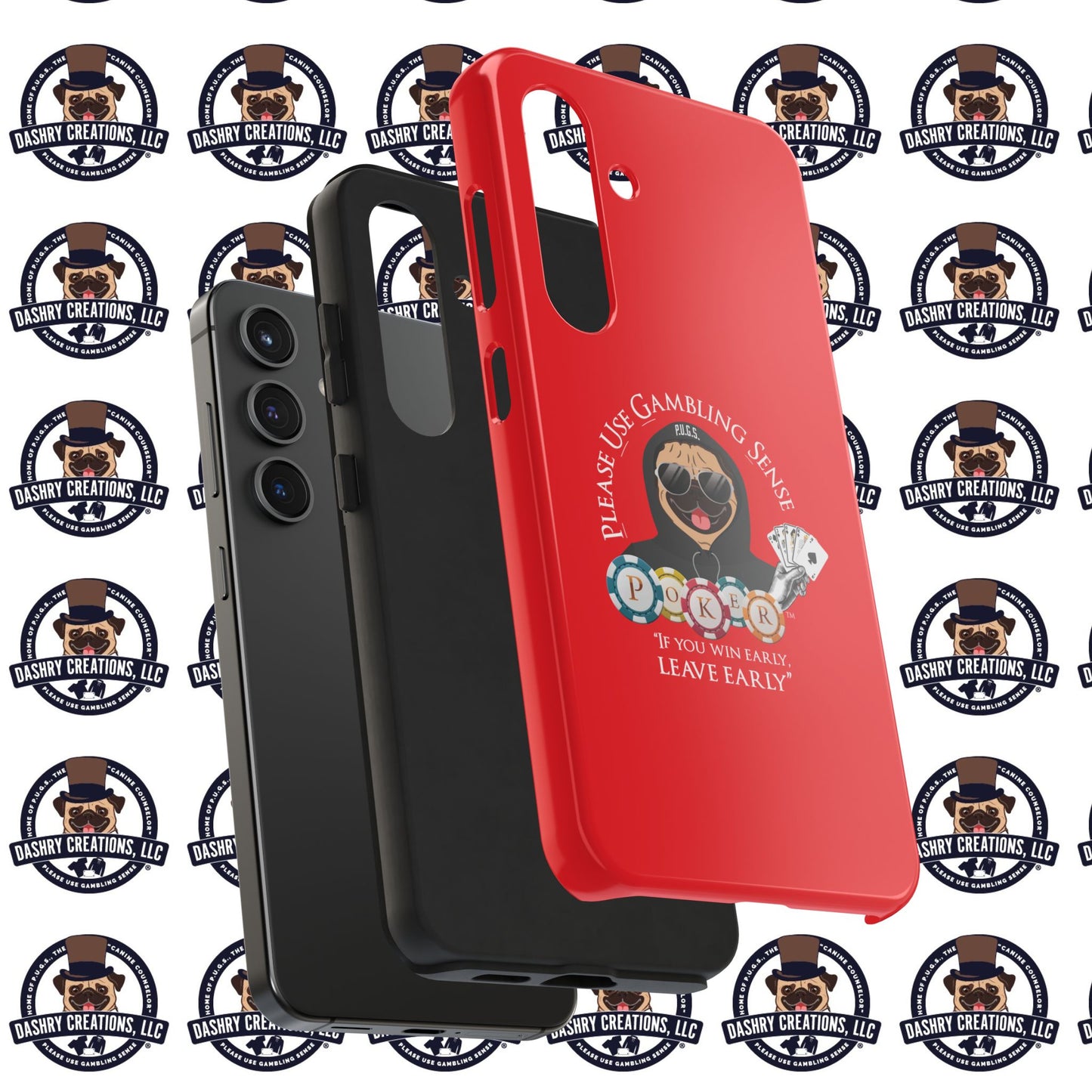 Poker “Win Early Leave” Early Black Hoodie Tough Phone Cases