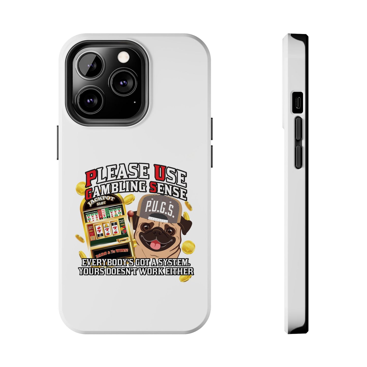 Slots “Everybody’s Got A System” Tan & White Backwards Baseball Cap Tough Phone Cases