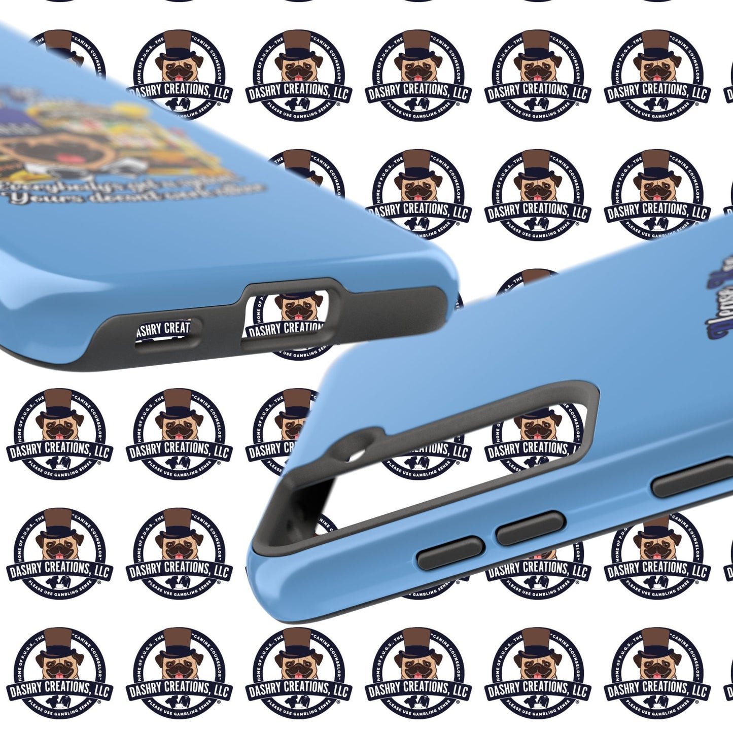 Slots “Everybody’s Got A System” Blue & Black Top Hat Tough Phone Cases