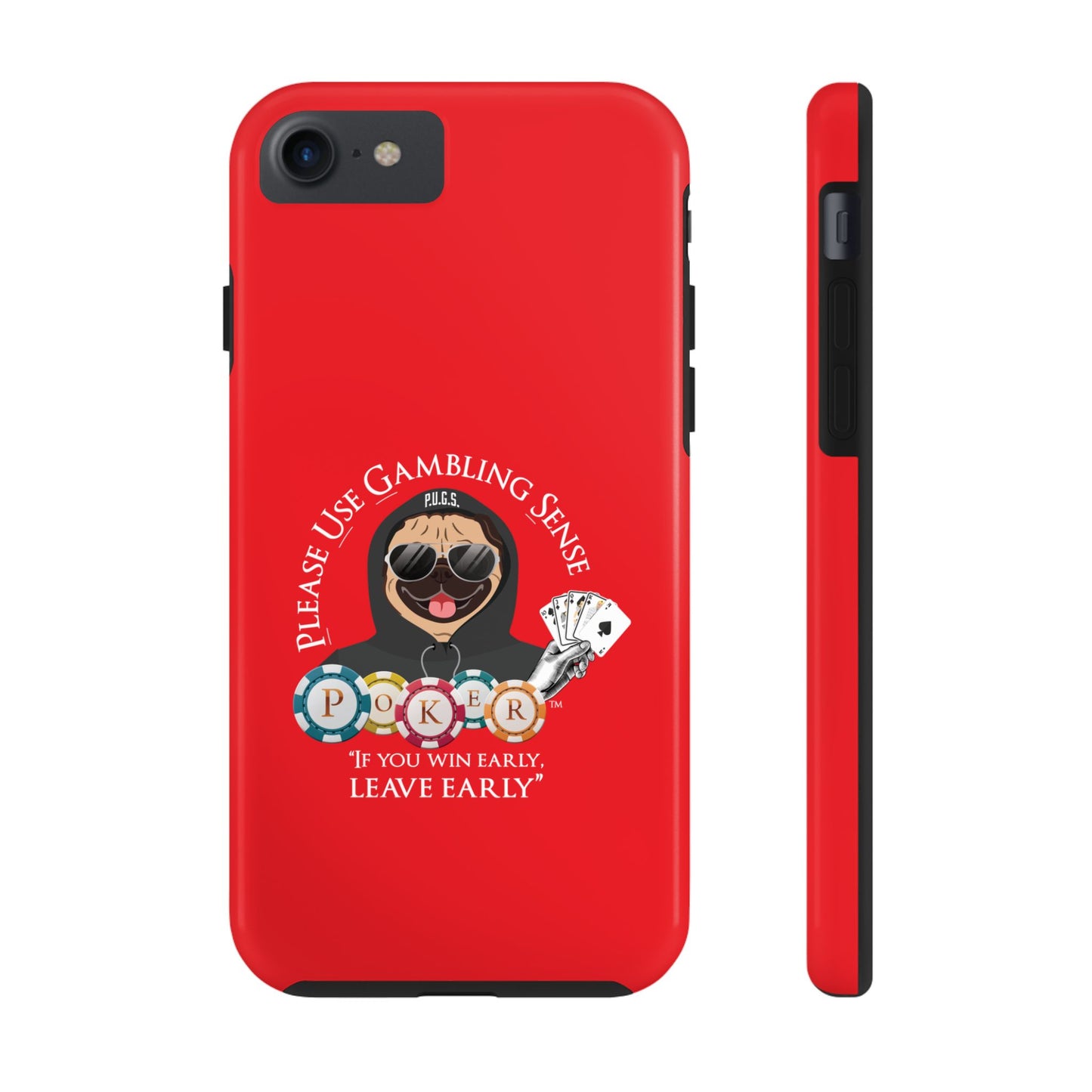 Poker “Win Early Leave” Early Black Hoodie Tough Phone Cases