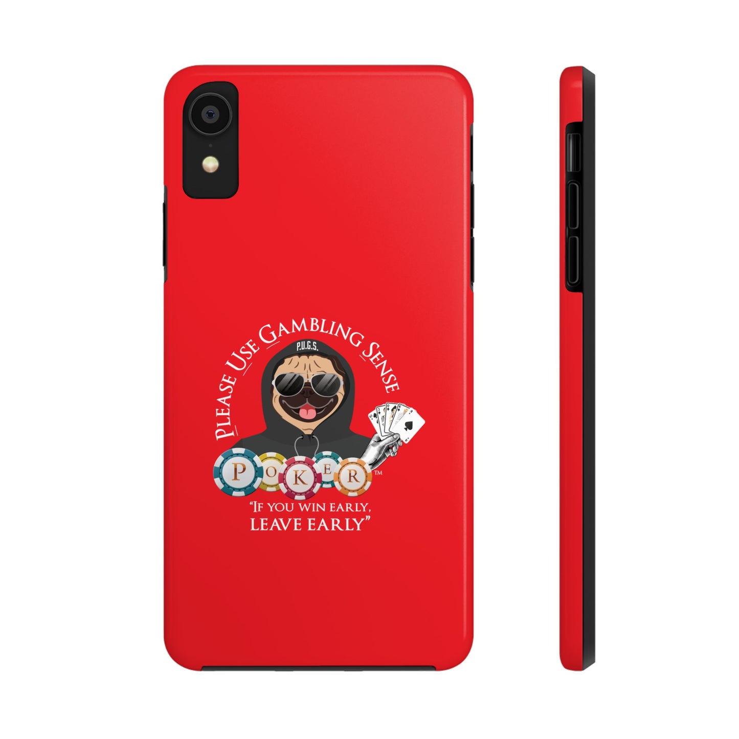 Poker “Win Early Leave” Early Black Hoodie Tough Phone Cases
