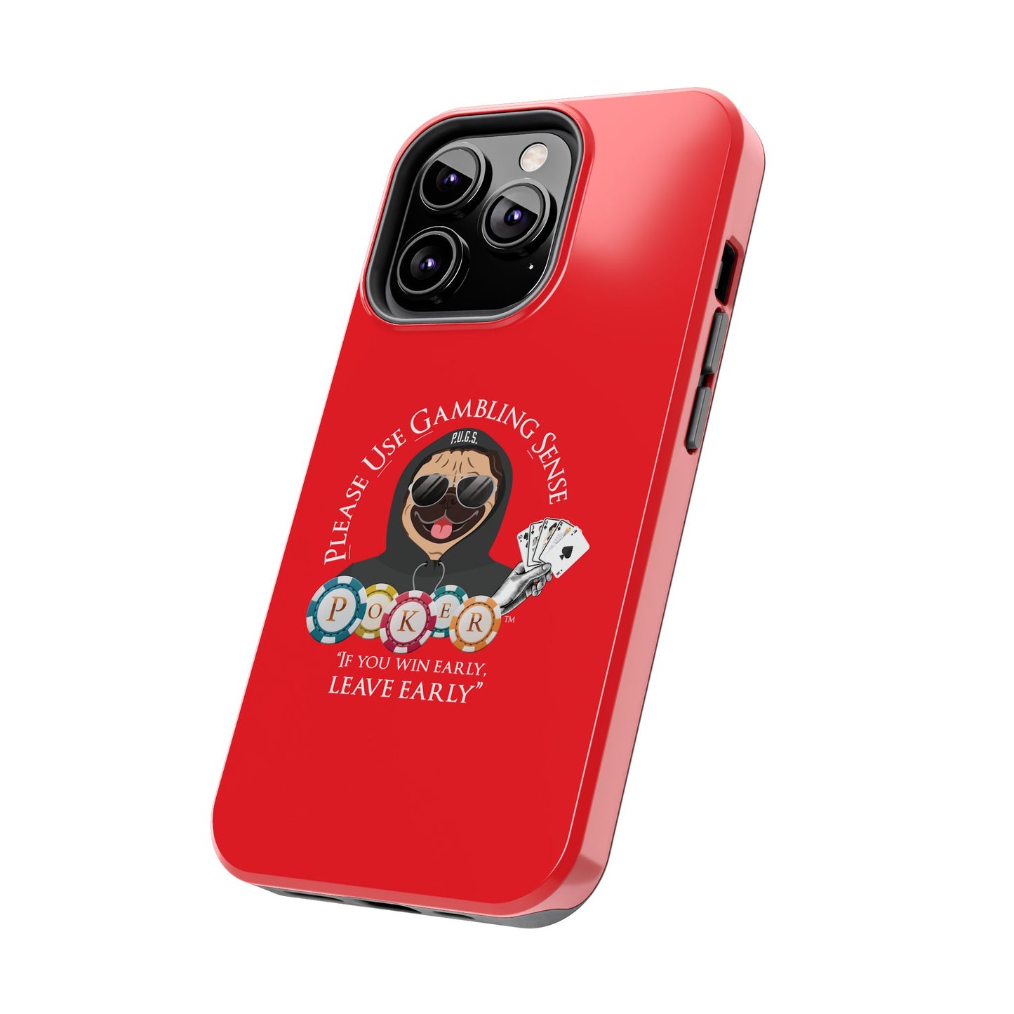 Poker “Win Early Leave” Early Black Hoodie Tough Phone Cases