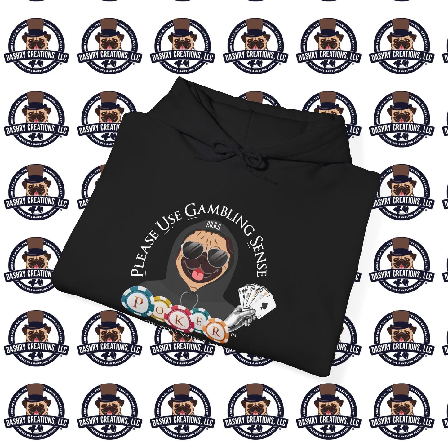 Poker “Win Early Leave” Early Black Hoodie Unisex Heavy Blend™ Hooded Sweatshirt