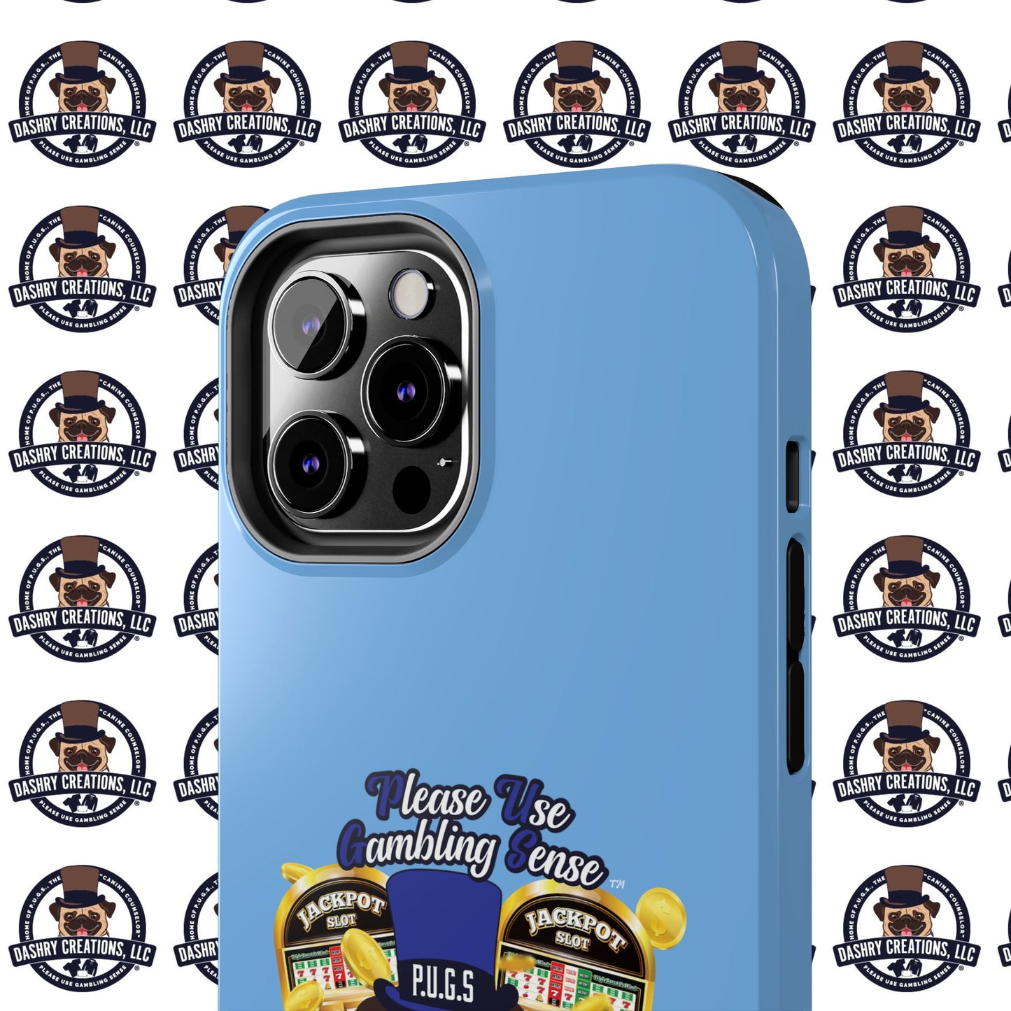 Slots “Everybody’s Got A System” Blue & Black Top Hat Tough Phone Cases