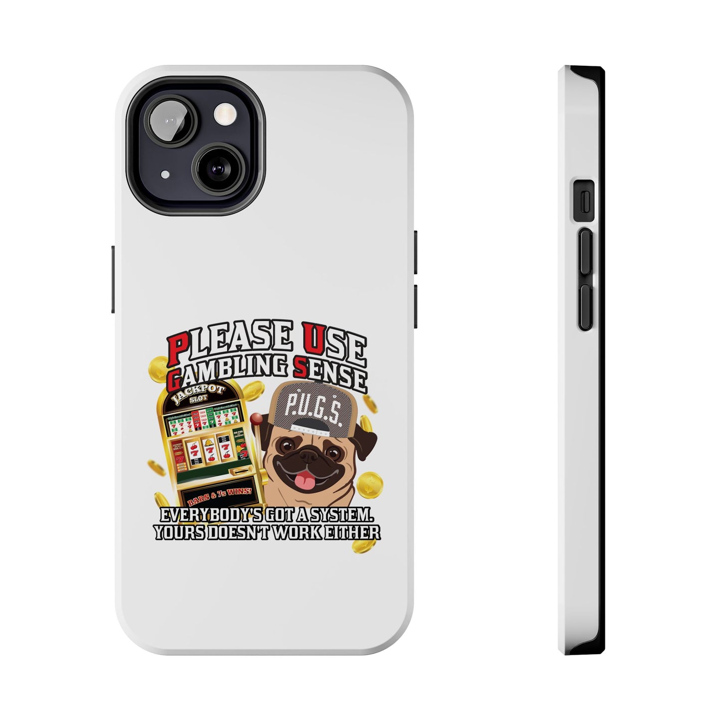 Slots “Everybody’s Got A System” Tan & White Backwards Baseball Cap Tough Phone Cases