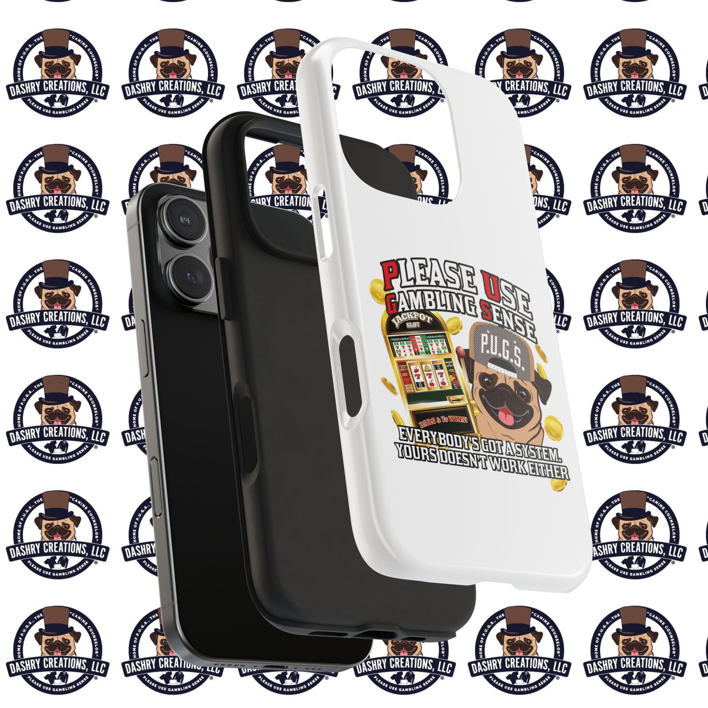 Slots “Everybody’s Got A System” Tan & White Backwards Baseball Cap Tough Phone Cases