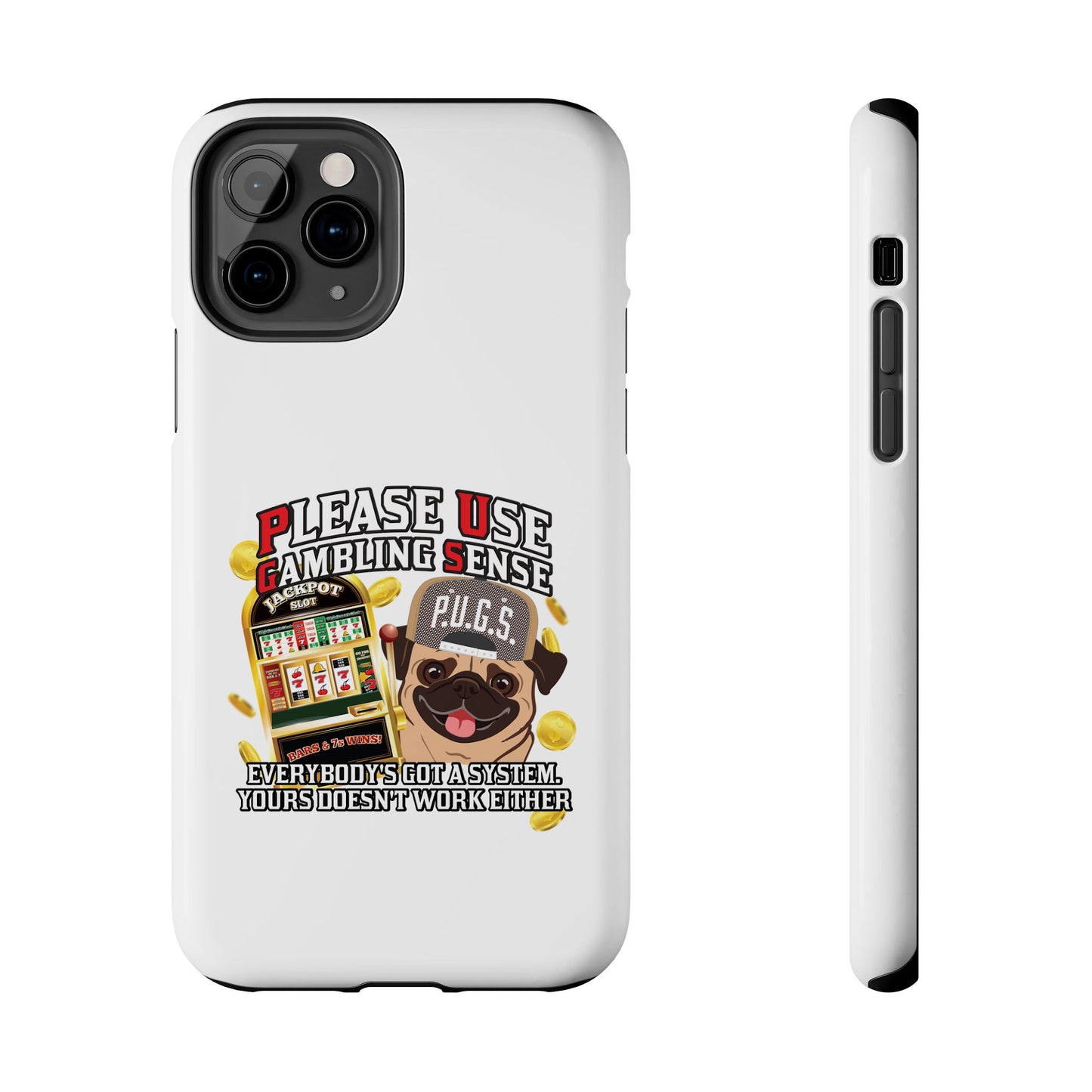 Slots “Everybody’s Got A System” Tan & White Backwards Baseball Cap Tough Phone Cases