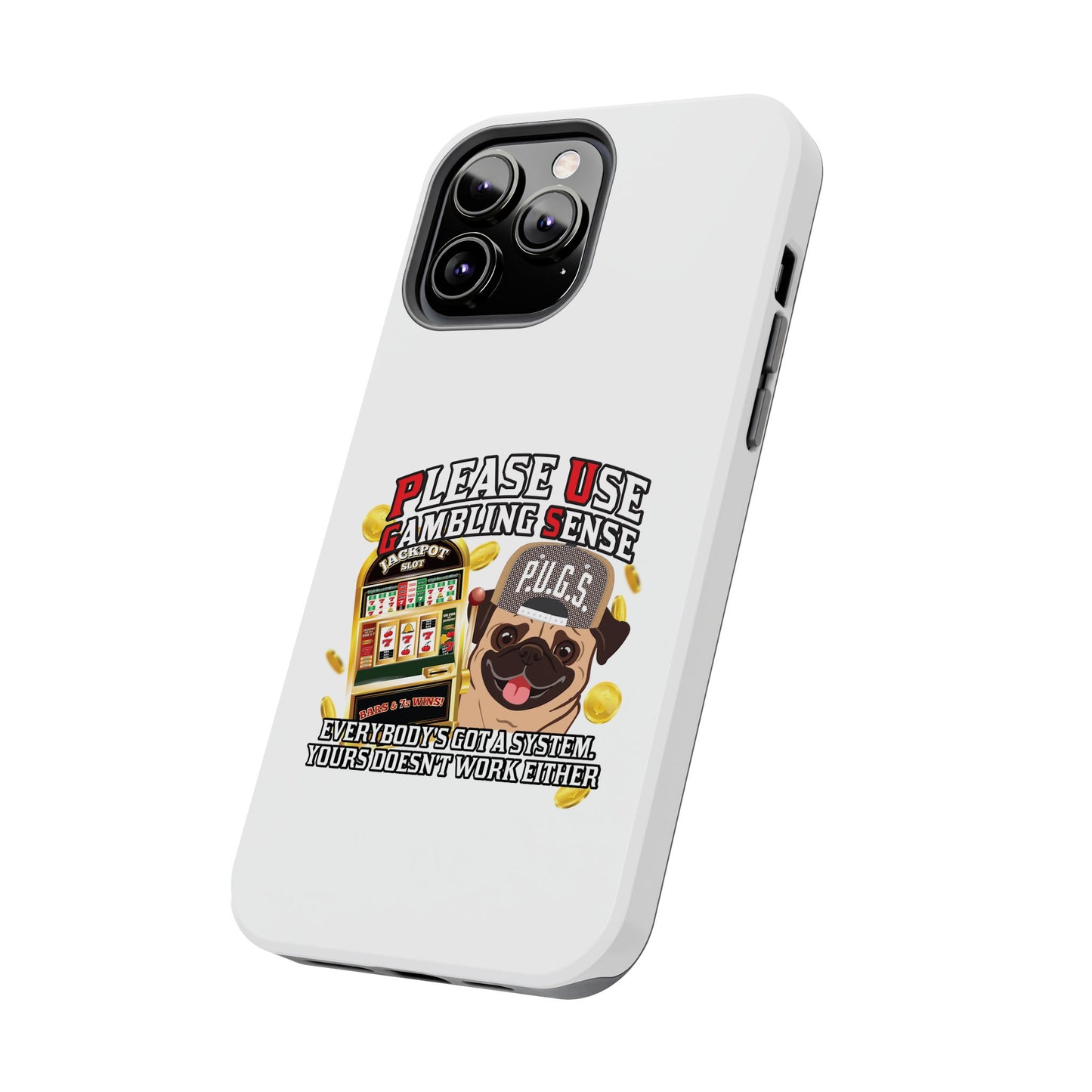 Slots “Everybody’s Got A System” Tan & White Backwards Baseball Cap Tough Phone Cases