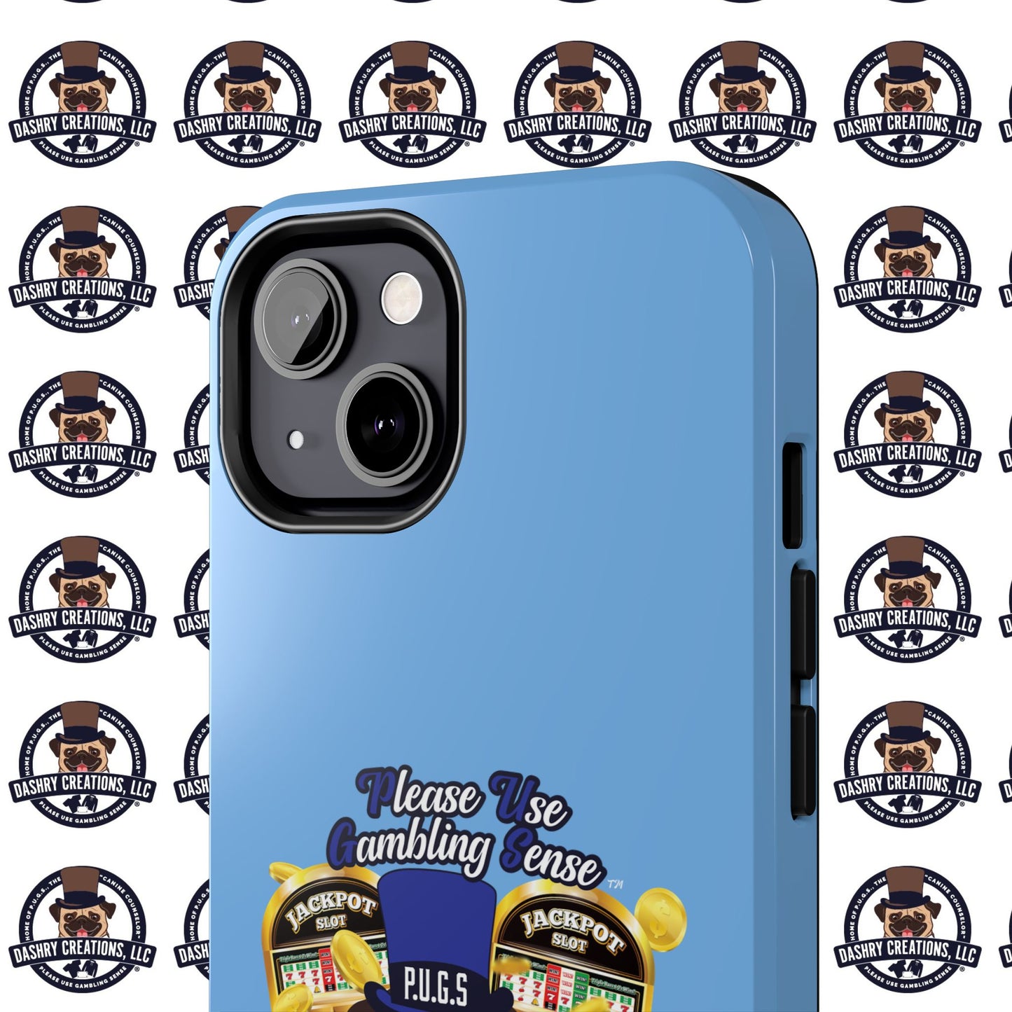 Slots “Everybody’s Got A System” Blue & Black Top Hat Tough Phone Cases