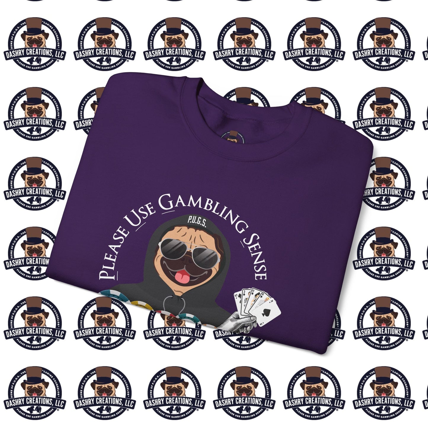 Poker “Win Early Leave” Early Black Hoodie Unisex Heavy Blend™ Crewneck Sweatshirt