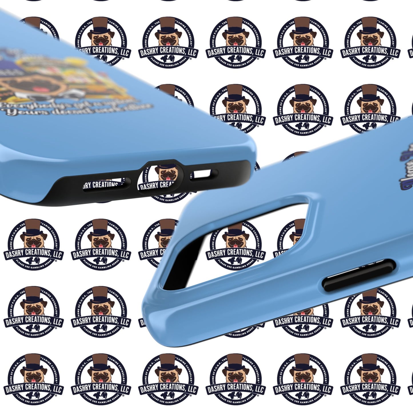 Slots “Everybody’s Got A System” Blue & Black Top Hat Tough Phone Cases
