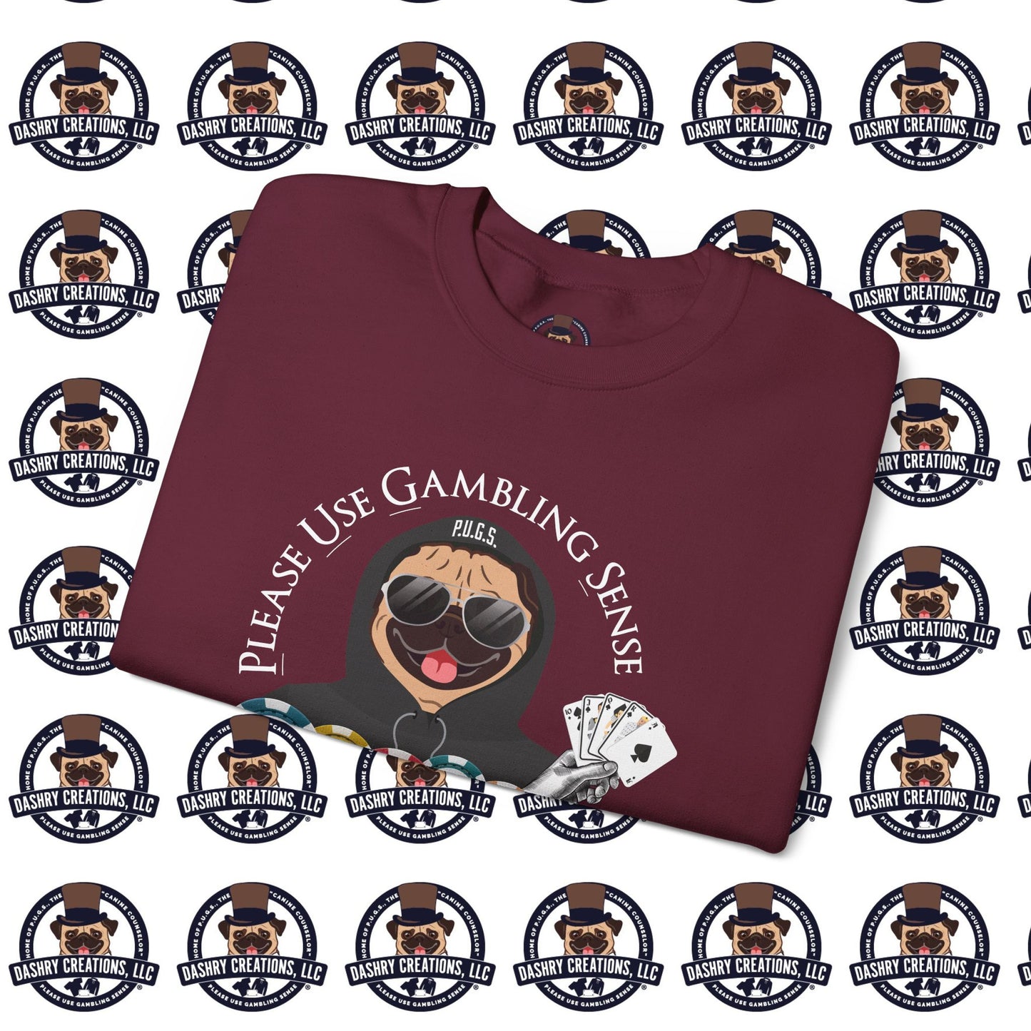 Poker “Win Early Leave” Early Black Hoodie Unisex Heavy Blend™ Crewneck Sweatshirt