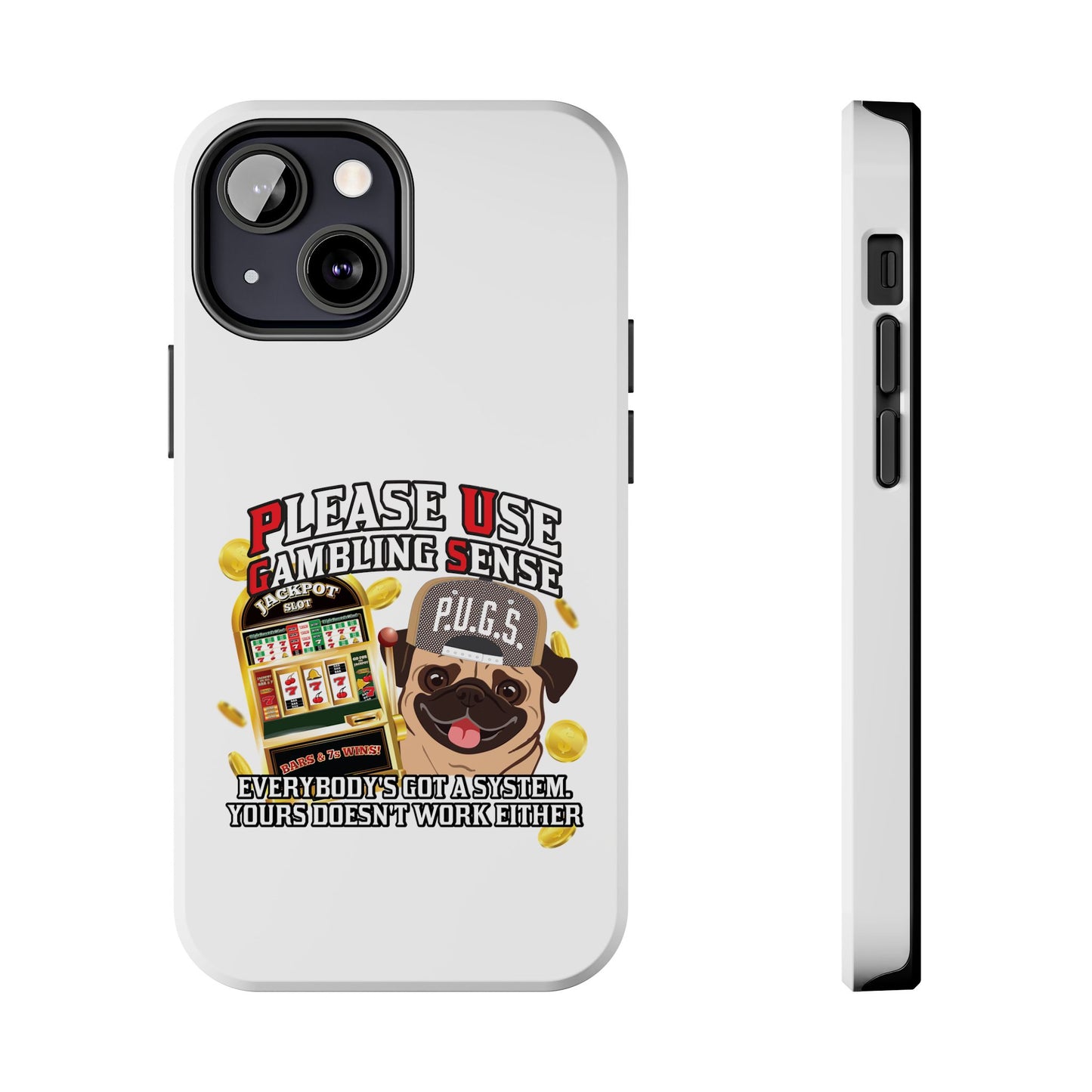 Slots “Everybody’s Got A System” Tan & White Backwards Baseball Cap Tough Phone Cases