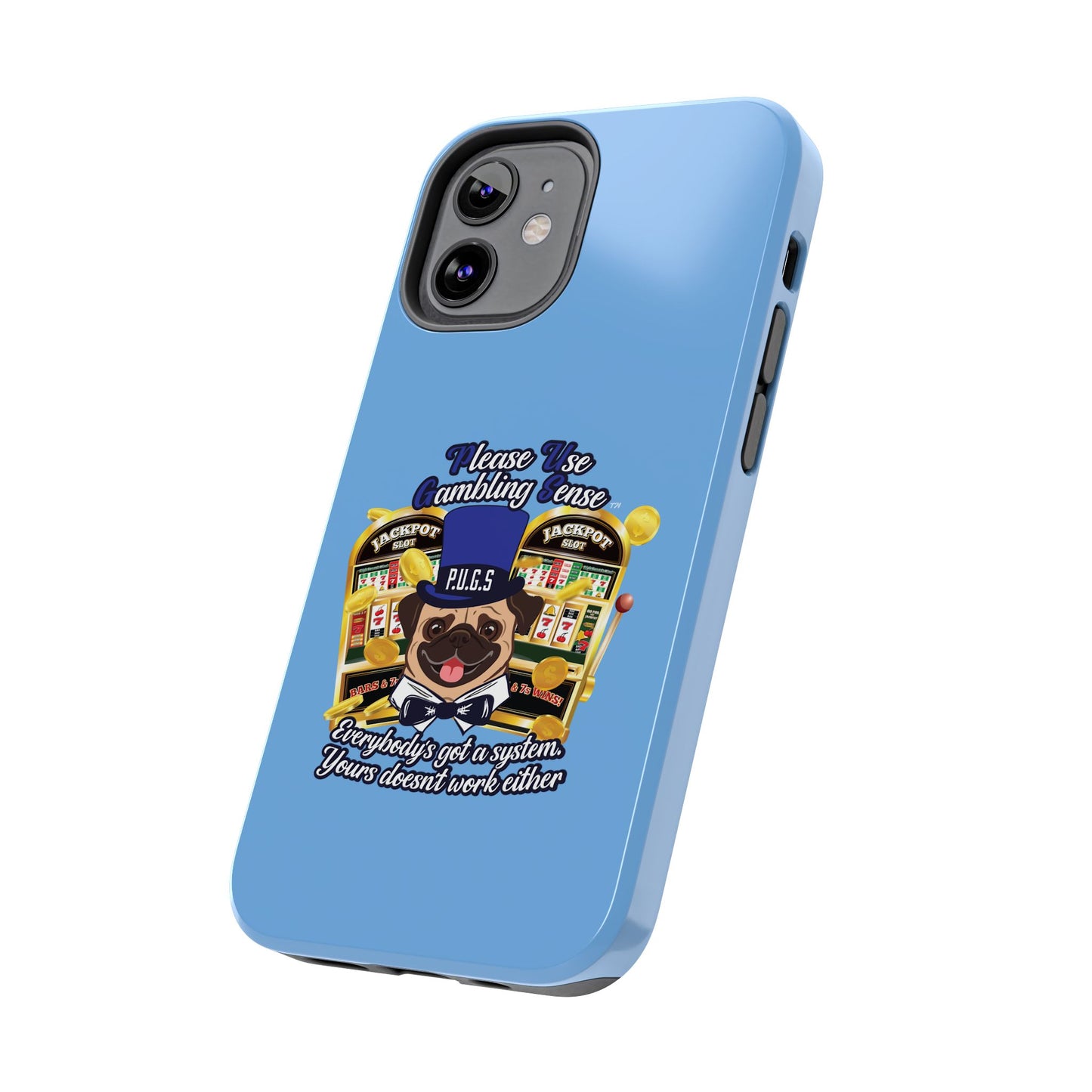 Slots “Everybody’s Got A System” Blue & Black Top Hat Tough Phone Cases