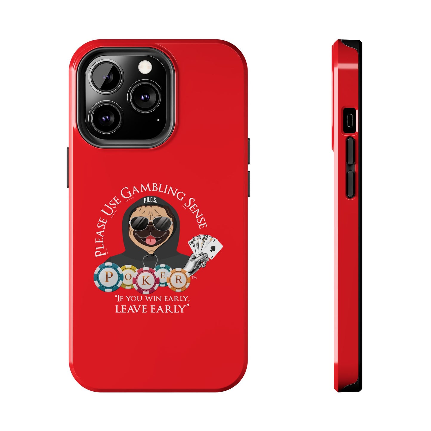 Poker “Win Early Leave” Early Black Hoodie Tough Phone Cases