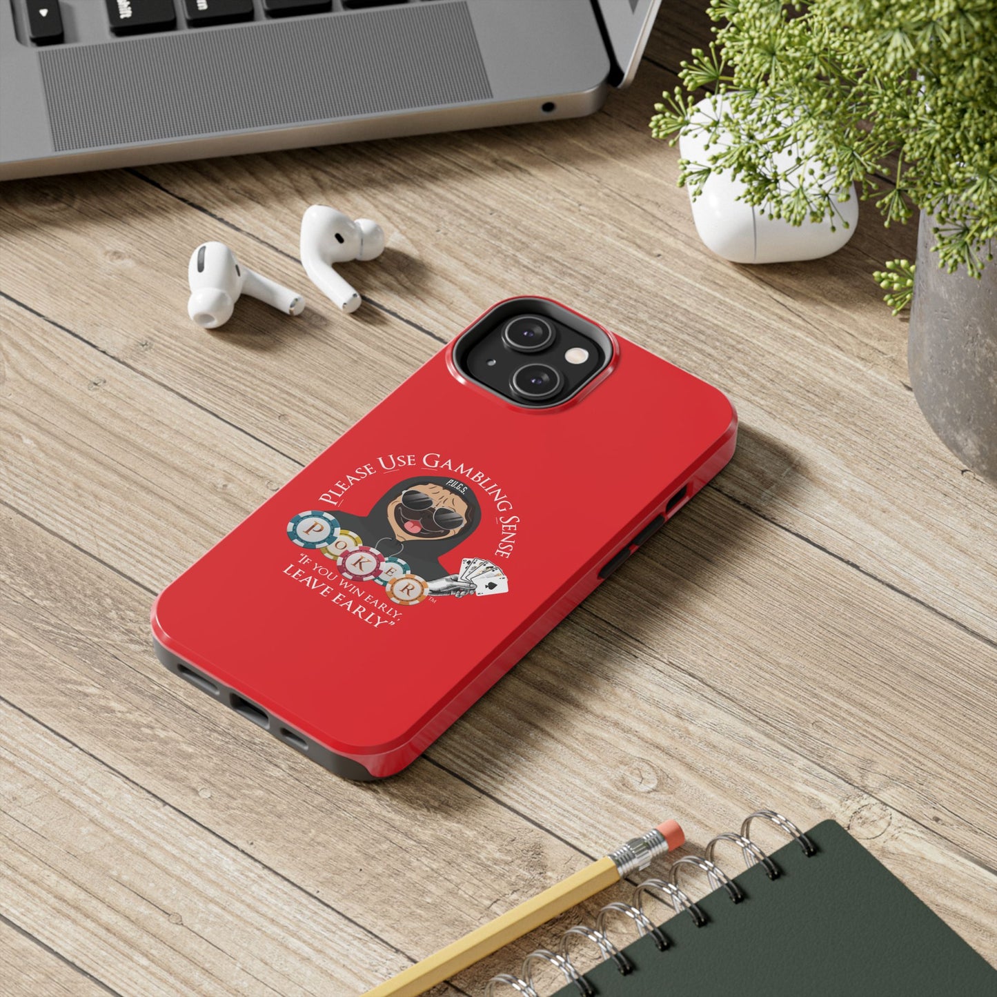 Poker “Win Early Leave” Early Black Hoodie Tough Phone Cases