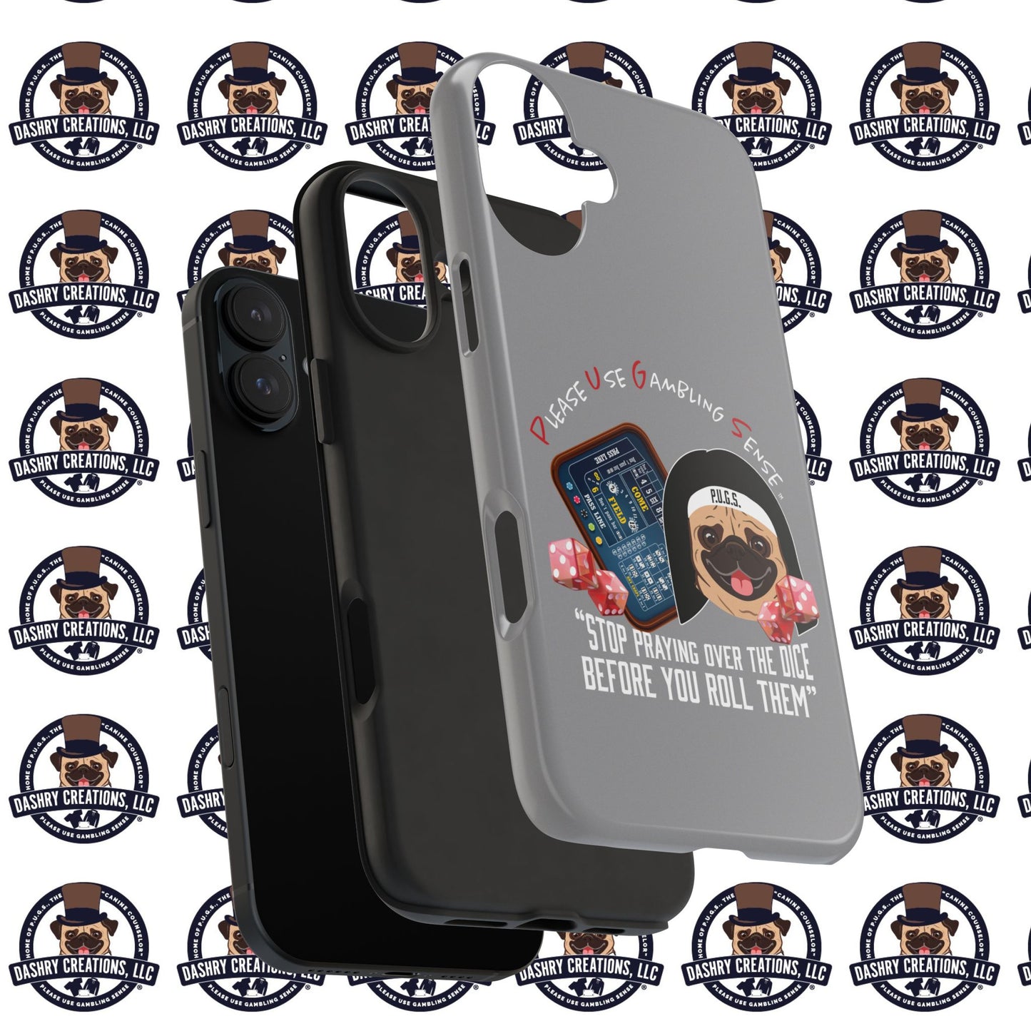 Craps “Praying Over Dice” Nun’s Veil Tough Phone Cases