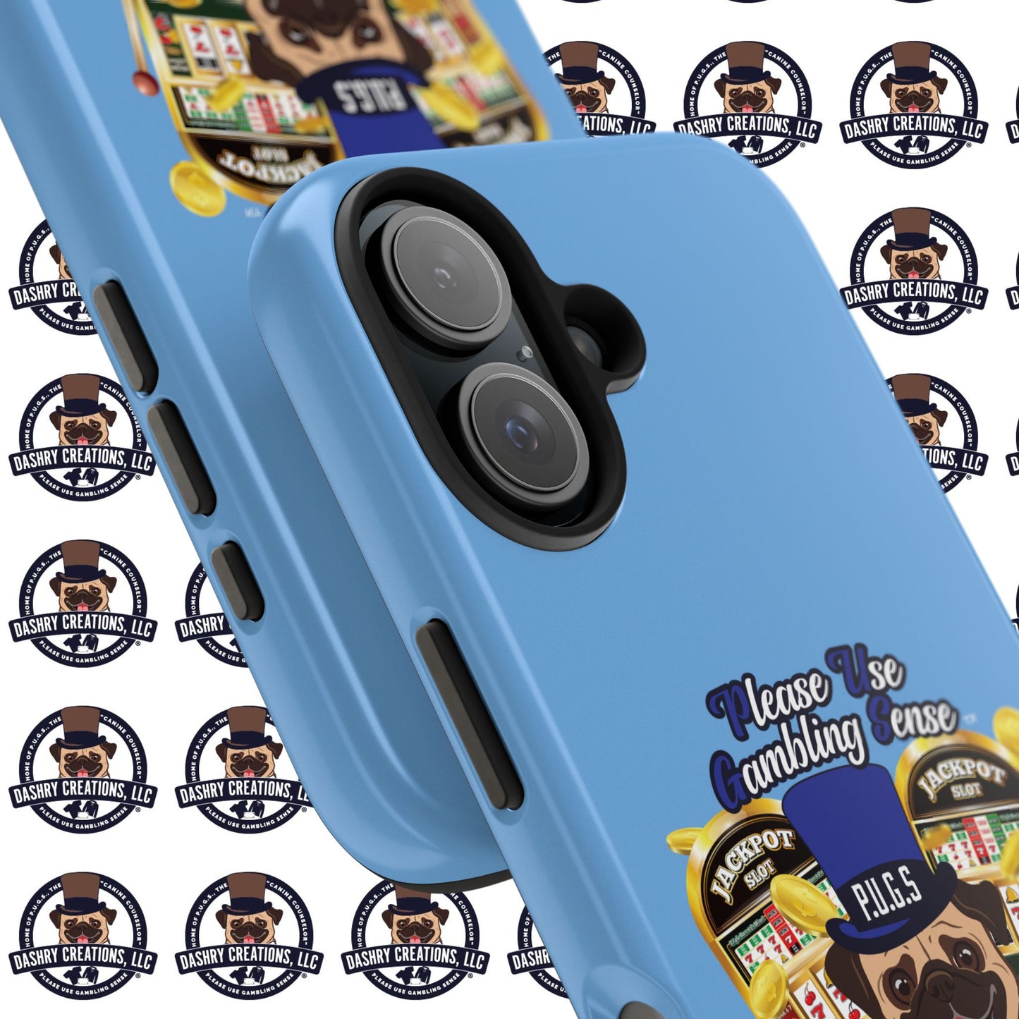 Slots “Everybody’s Got A System” Blue & Black Top Hat Tough Phone Cases