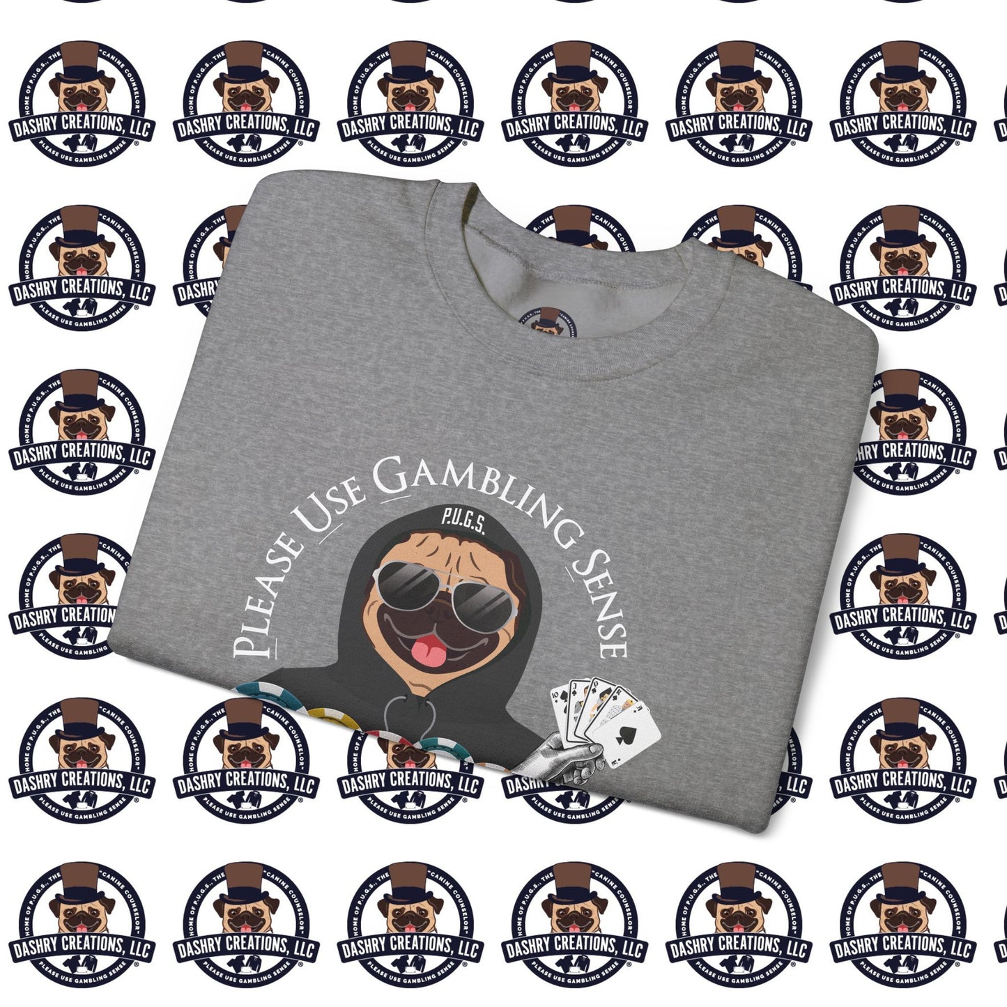 Poker “Win Early Leave” Early Black Hoodie Unisex Heavy Blend™ Crewneck Sweatshirt