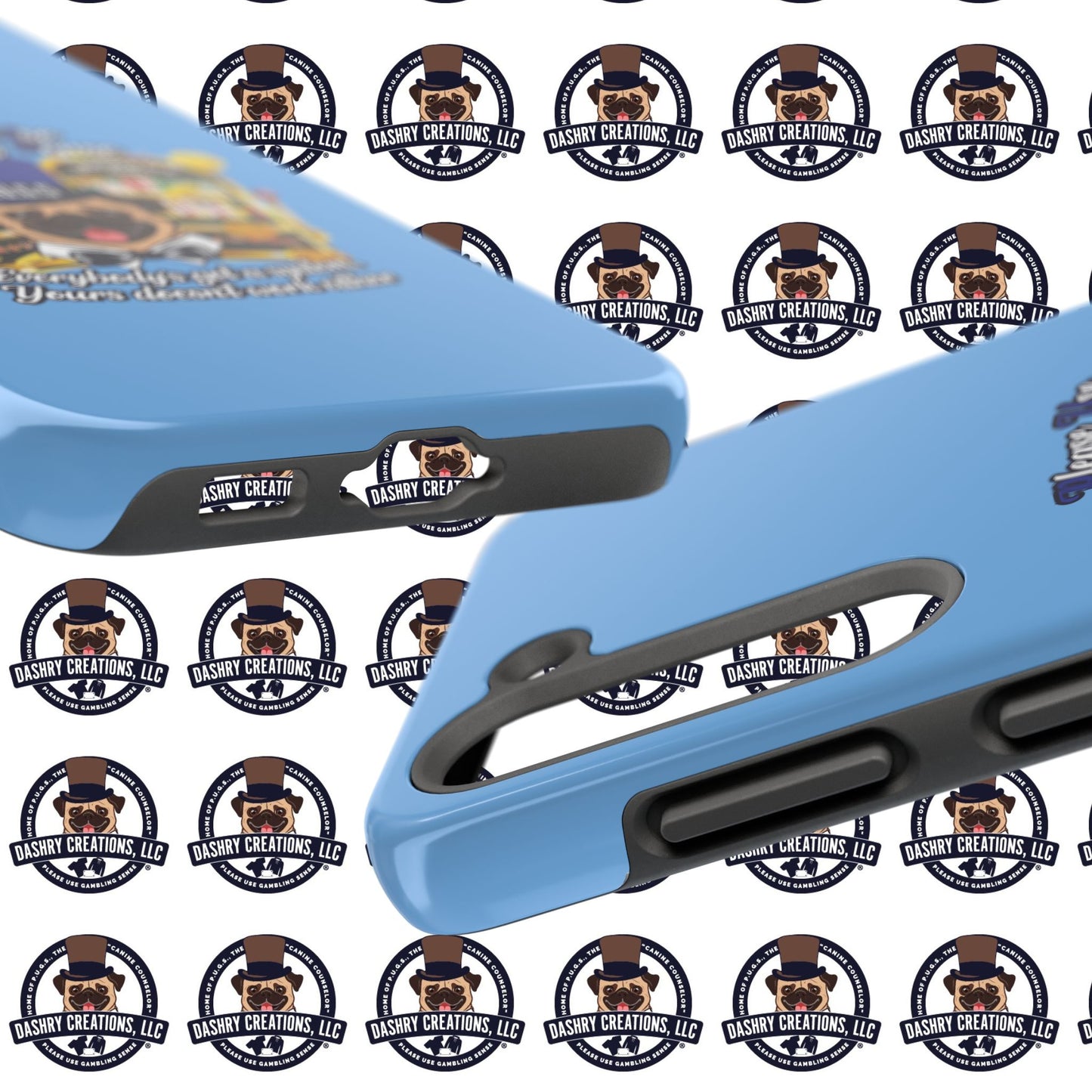 Slots “Everybody’s Got A System” Blue & Black Top Hat Tough Phone Cases