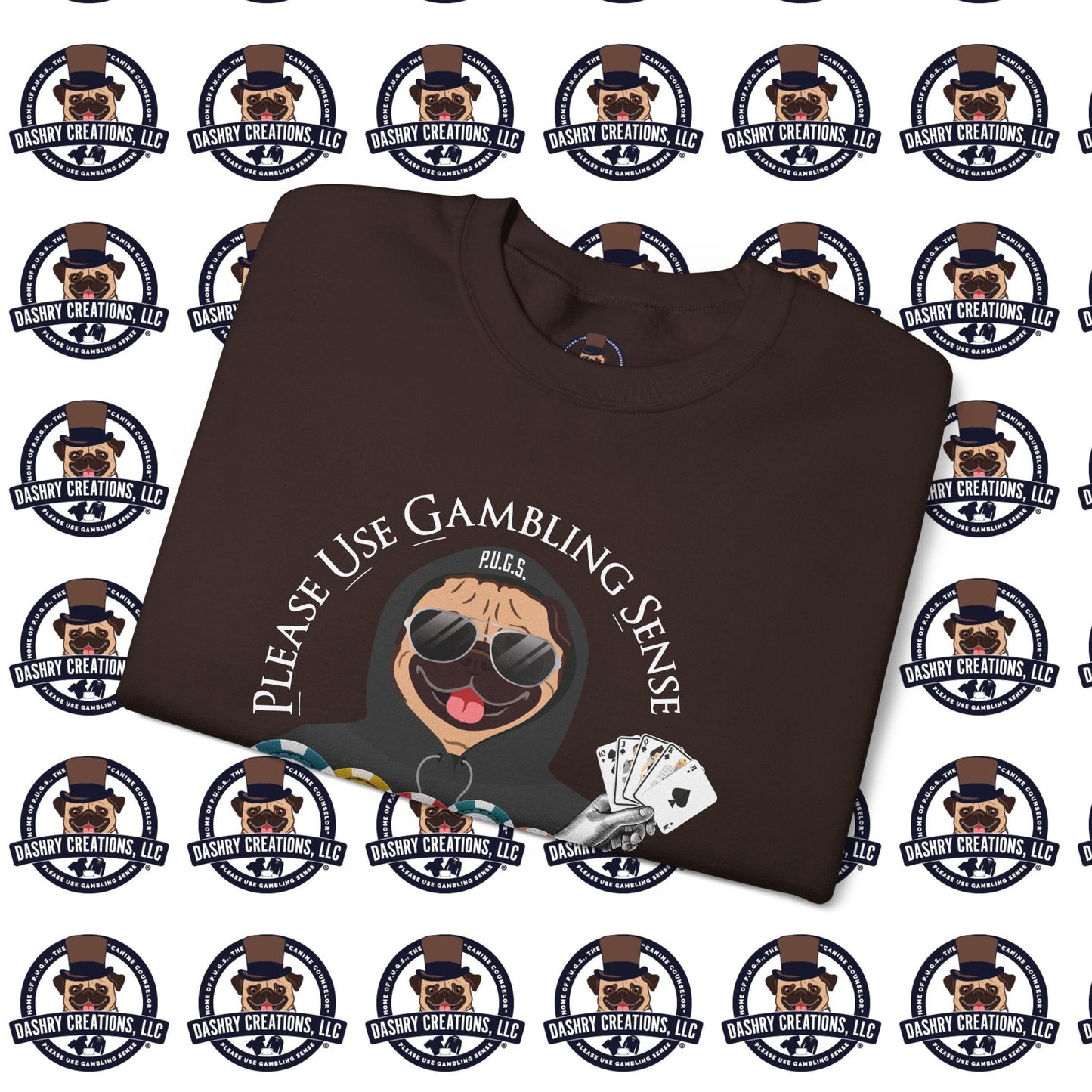 Poker “Win Early Leave” Early Black Hoodie Unisex Heavy Blend™ Crewneck Sweatshirt