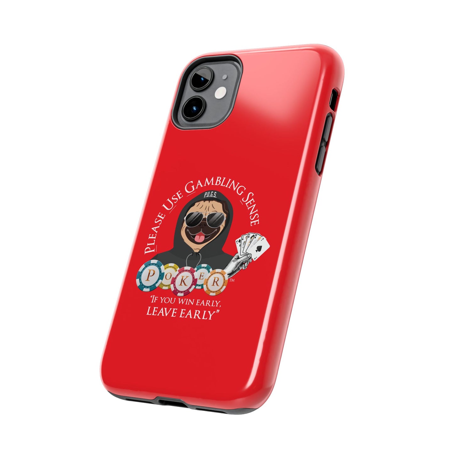Poker “Win Early Leave” Early Black Hoodie Tough Phone Cases