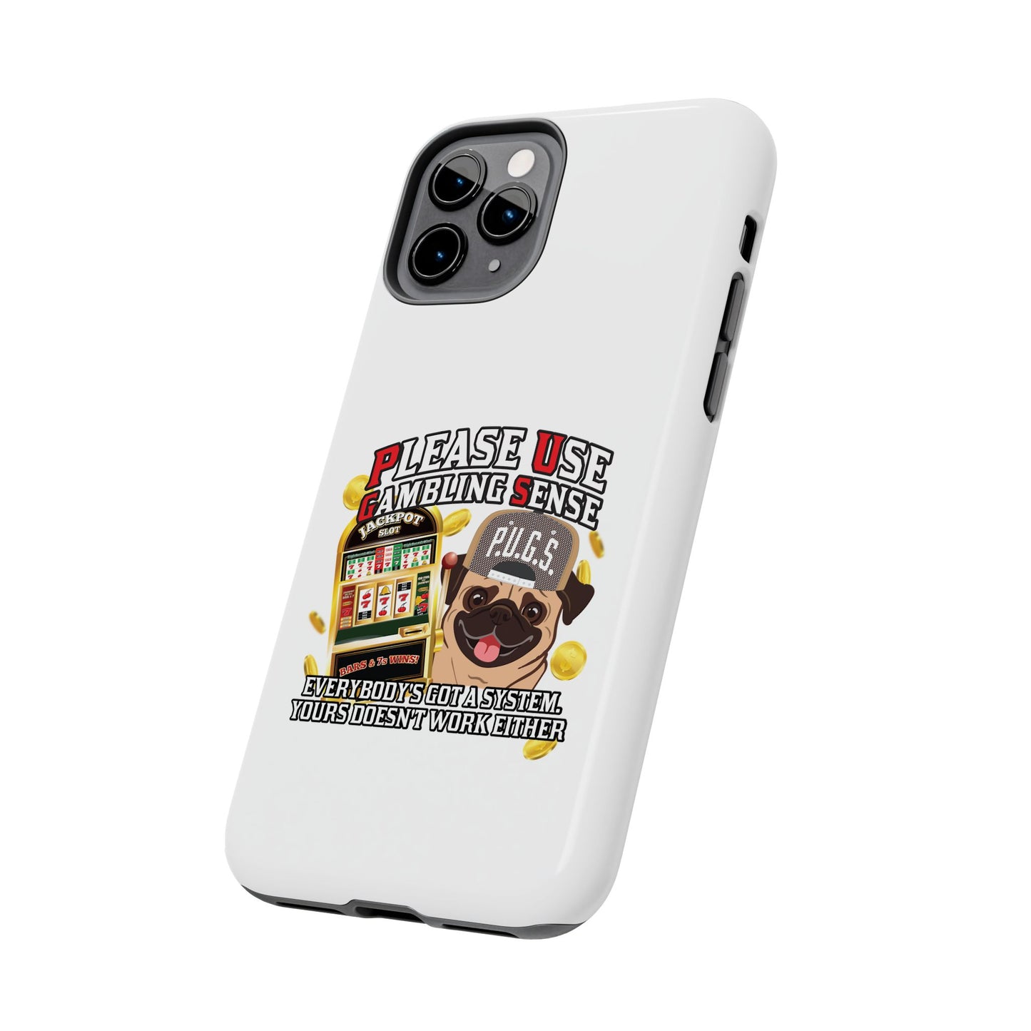 Slots “Everybody’s Got A System” Tan & White Backwards Baseball Cap Tough Phone Cases