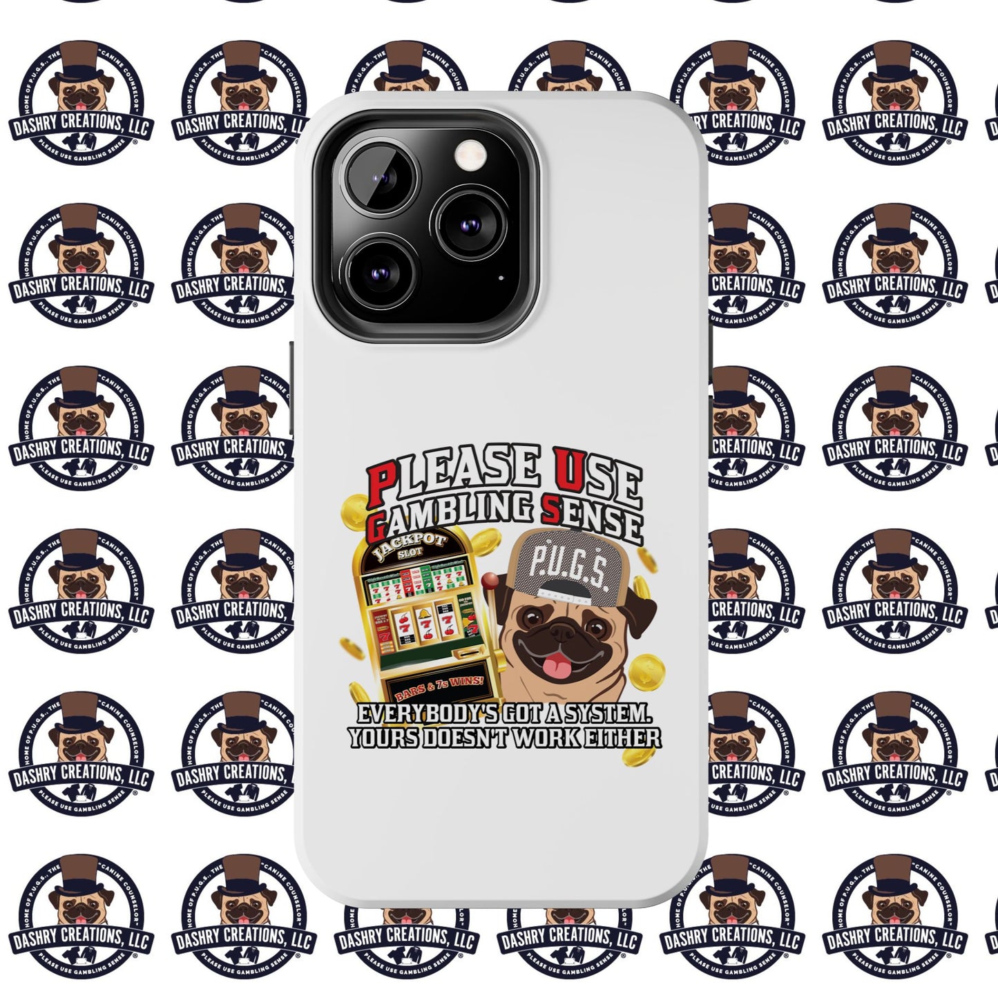 Slots “Everybody’s Got A System” Tan & White Backwards Baseball Cap Tough Phone Cases