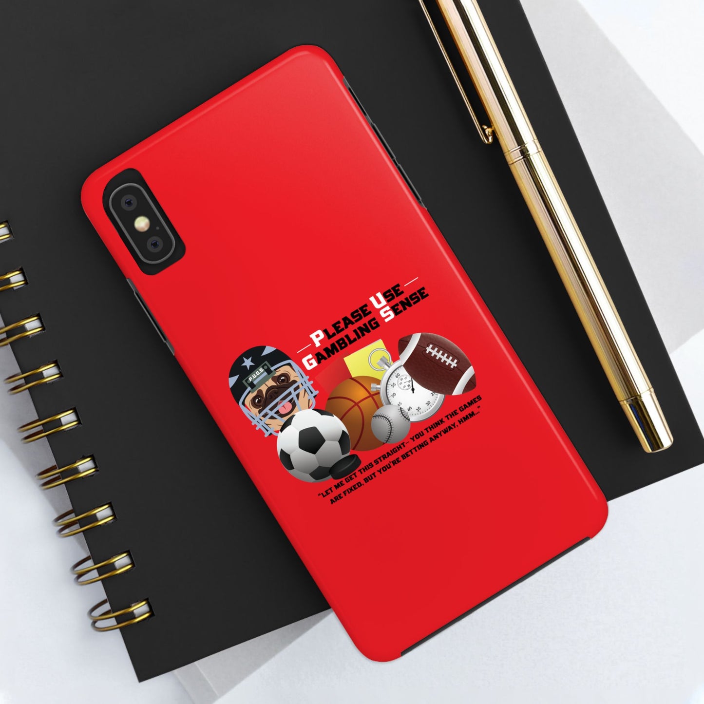 Sports Betting “Games Are Fixed” Helmet Tough Phone Cases