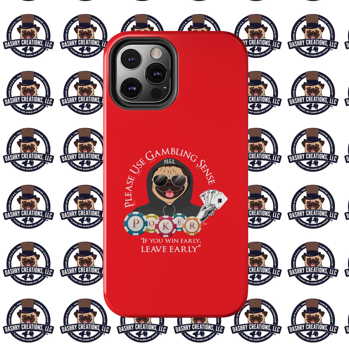 Poker “Win Early Leave” Early Black Hoodie Tough Phone Cases