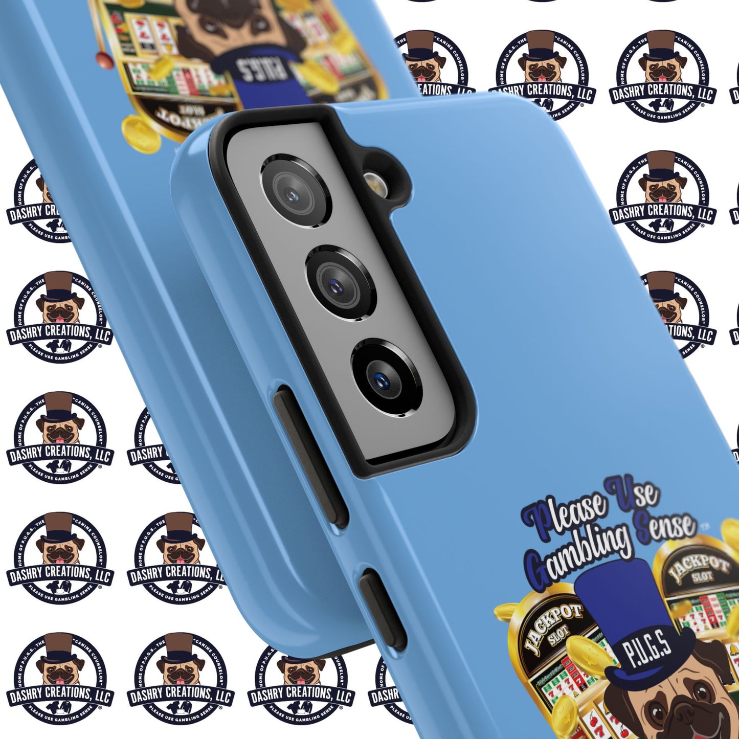 Slots “Everybody’s Got A System” Blue & Black Top Hat Tough Phone Cases