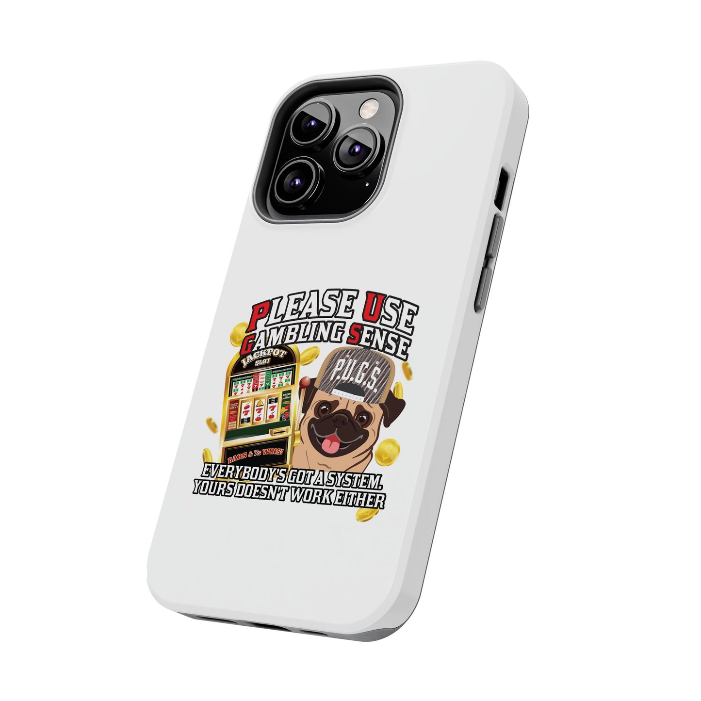 Slots “Everybody’s Got A System” Tan & White Backwards Baseball Cap Tough Phone Cases