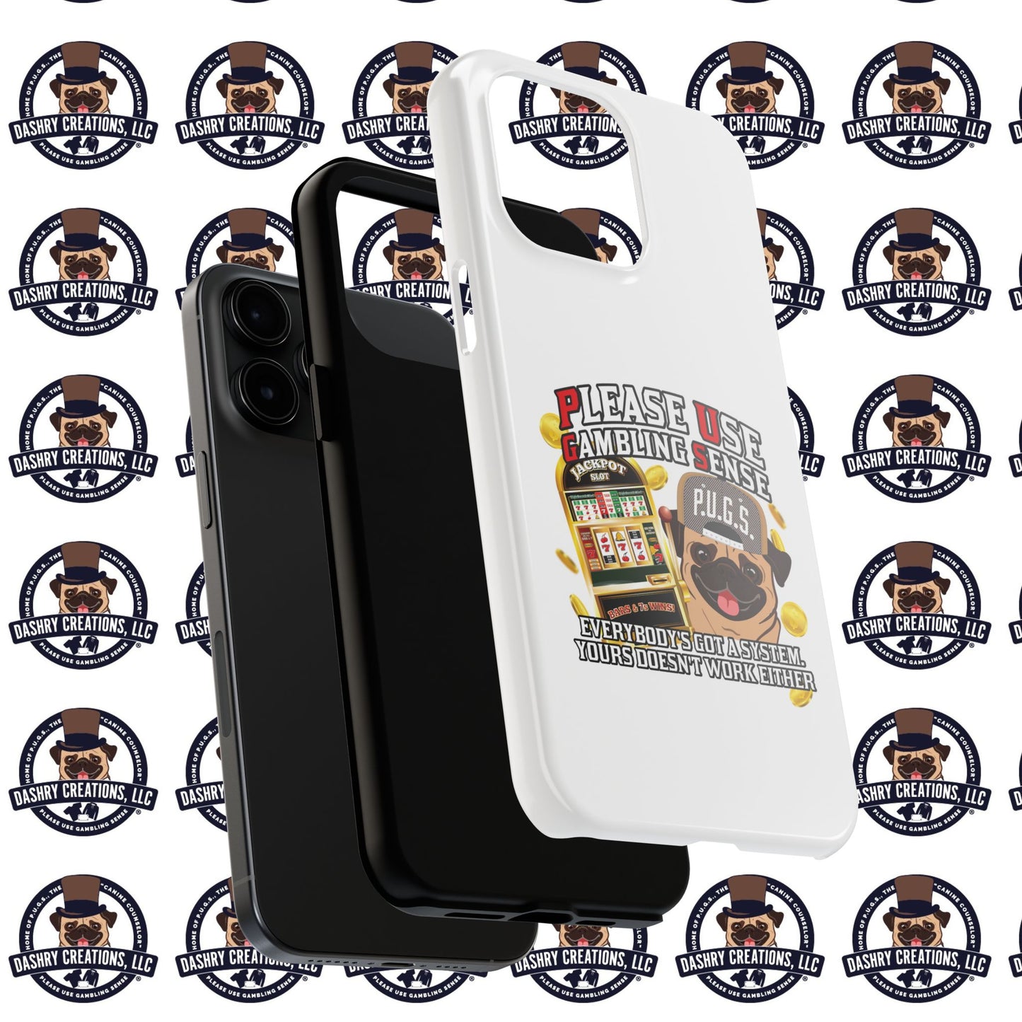 Slots “Everybody’s Got A System” Tan & White Backwards Baseball Cap Tough Phone Cases