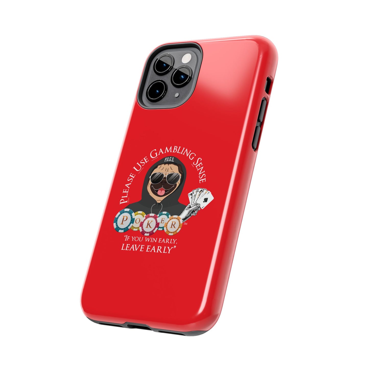 Poker “Win Early Leave” Early Black Hoodie Tough Phone Cases